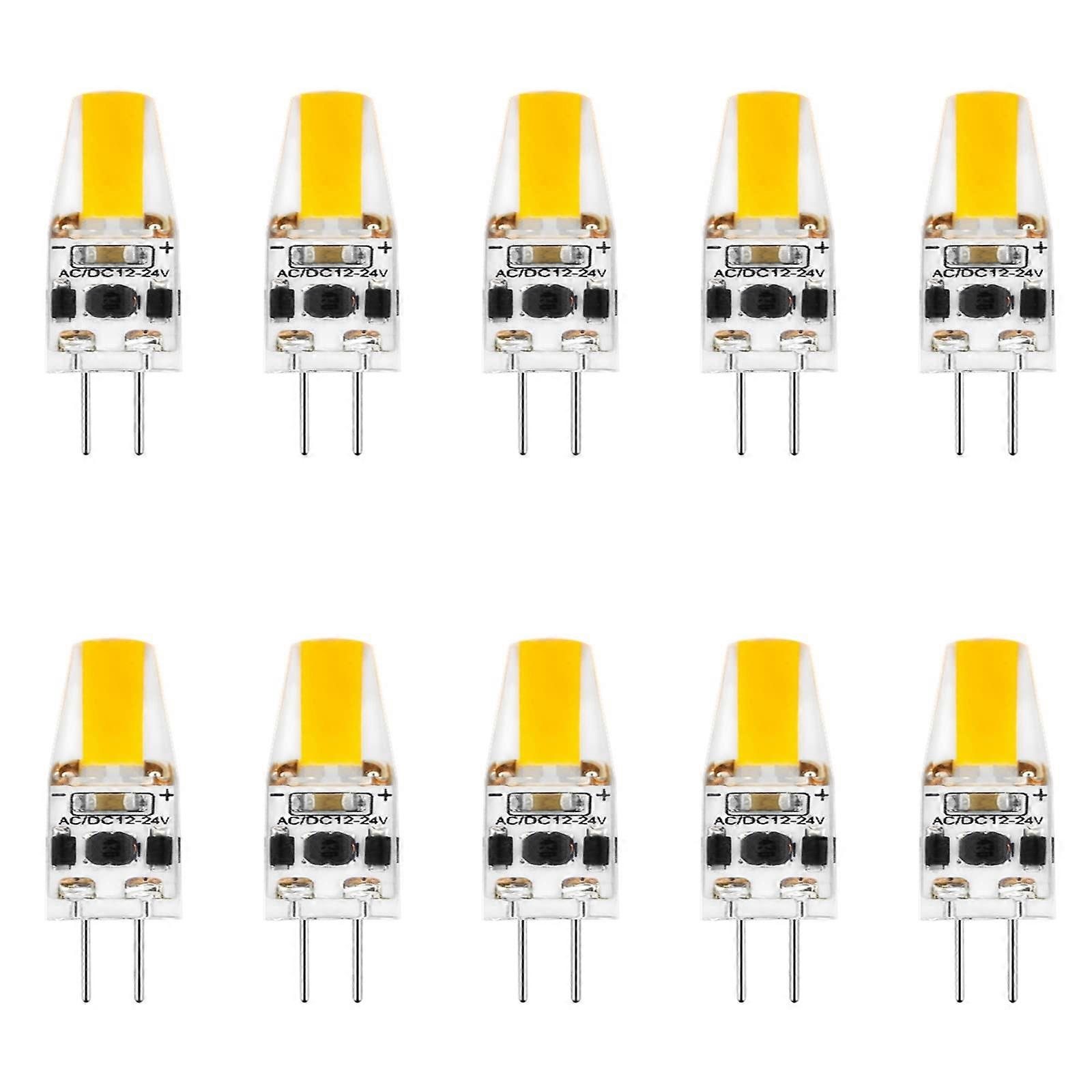 G4 Led Lamp Dimbare 2W Daglichtverlichting, AC/DC 12V24V 0705 COB Gloeilampen, 10 stuks