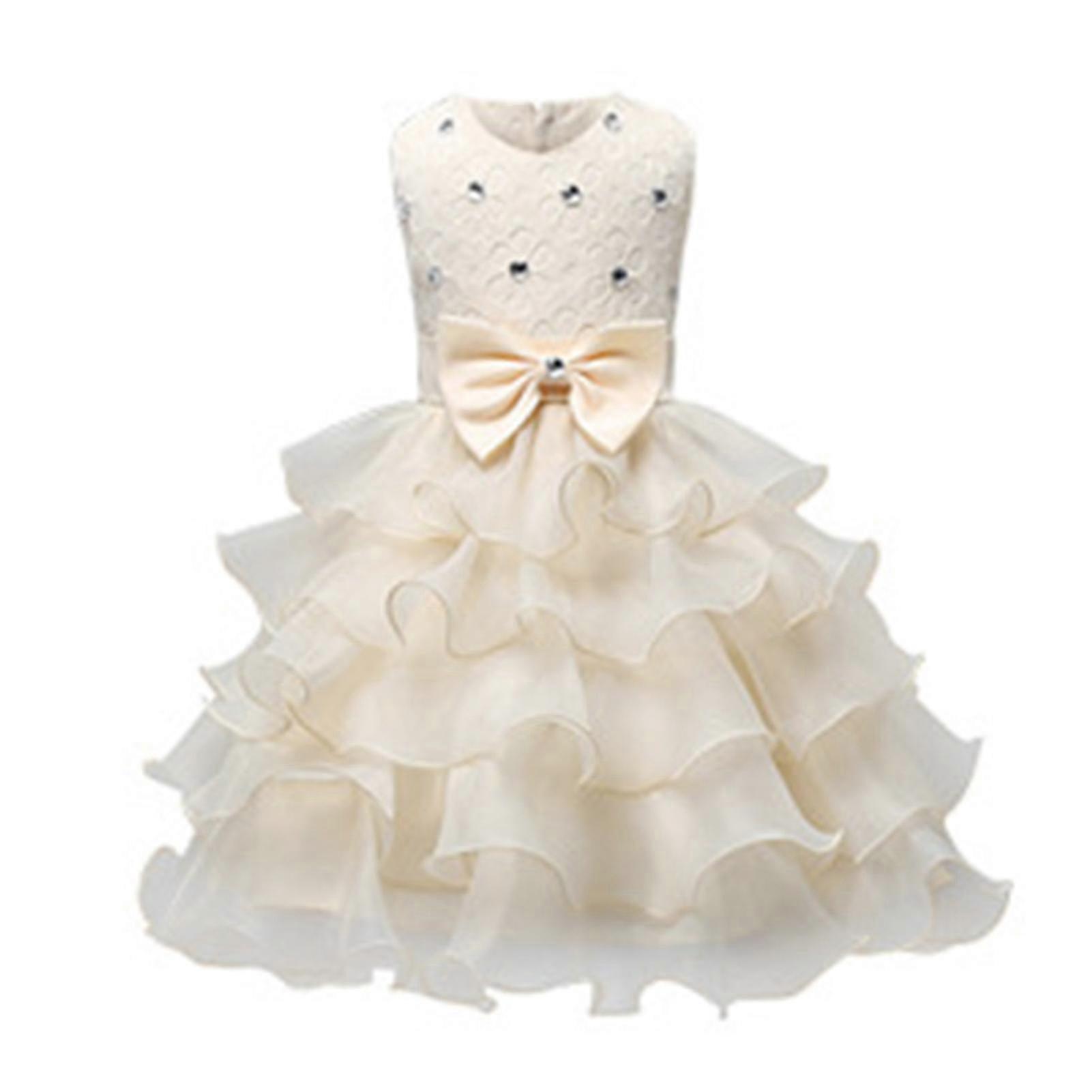 Kızlar Kolsuz Fiyonklu Elbiseler - Cilt Dostu Nefes Alabilen Dans Partisi Kıyafetleri