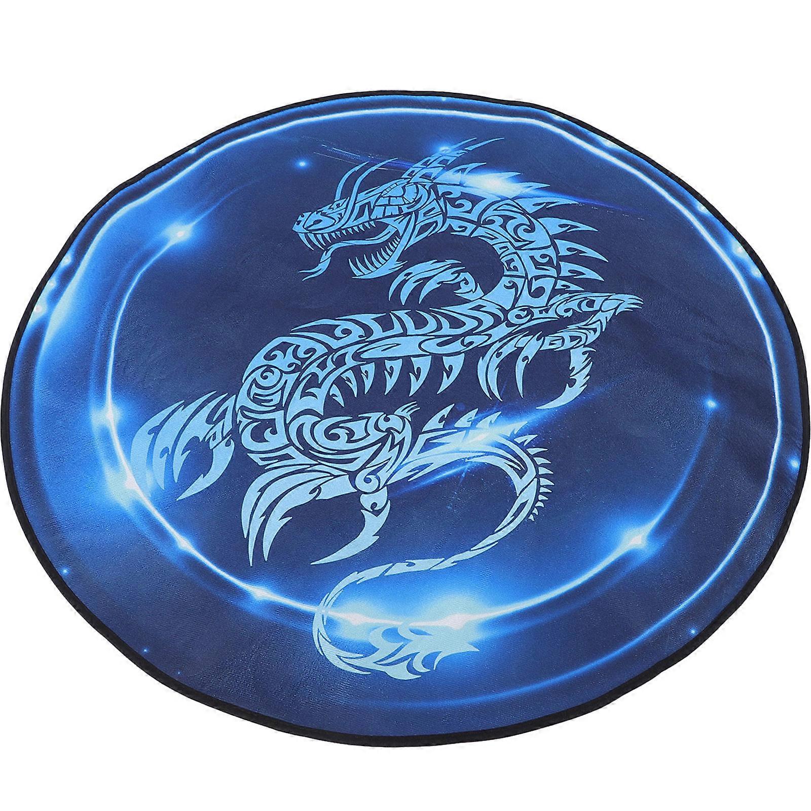 Drum Floor Mat Drum Pad Nonslip Bottom Shock Absorption Blue 120.00X120.00X0.50CM Stabilization 1Pack