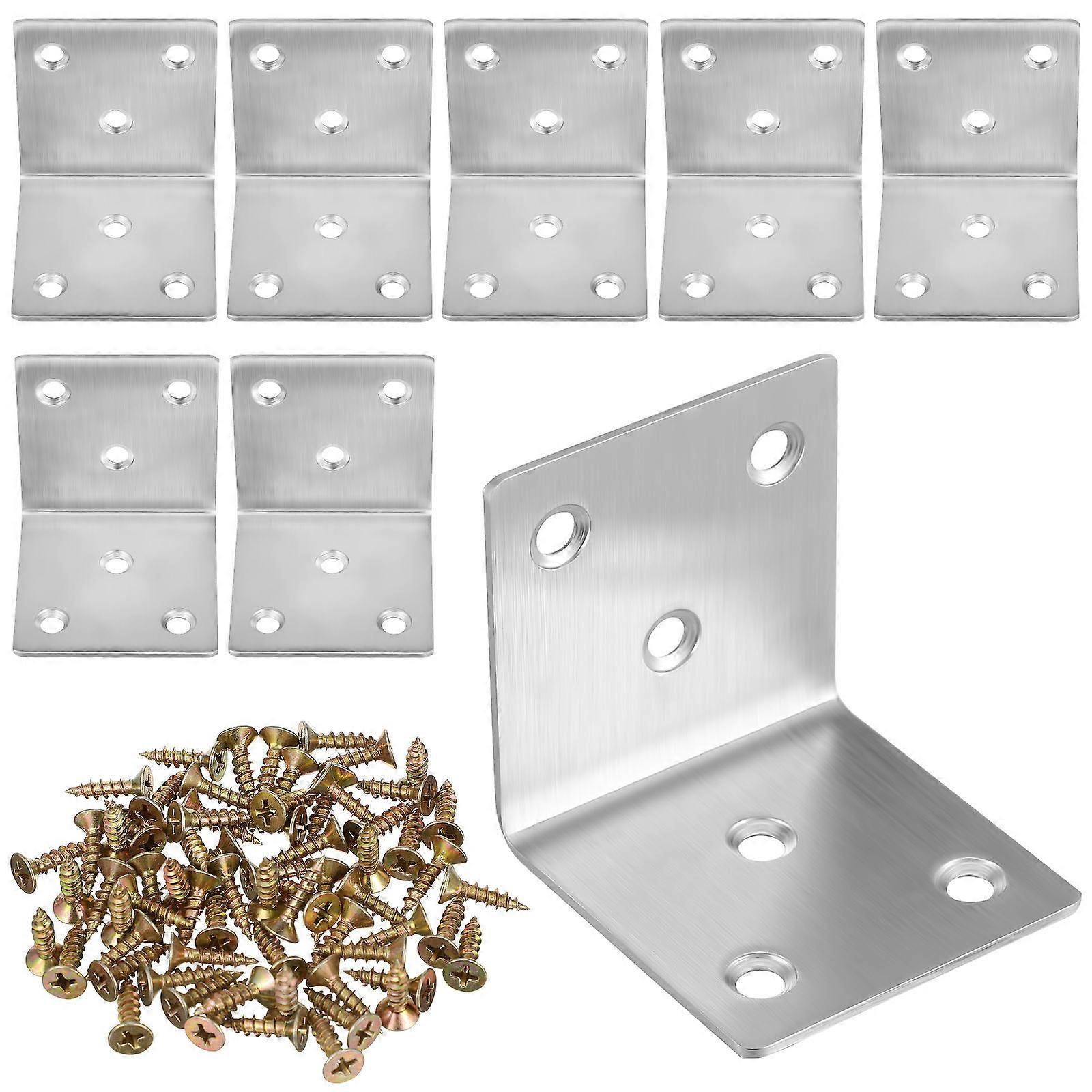 Furniture Corner Connectors Rust-Resistant Bracket For Office Use 8Pcs