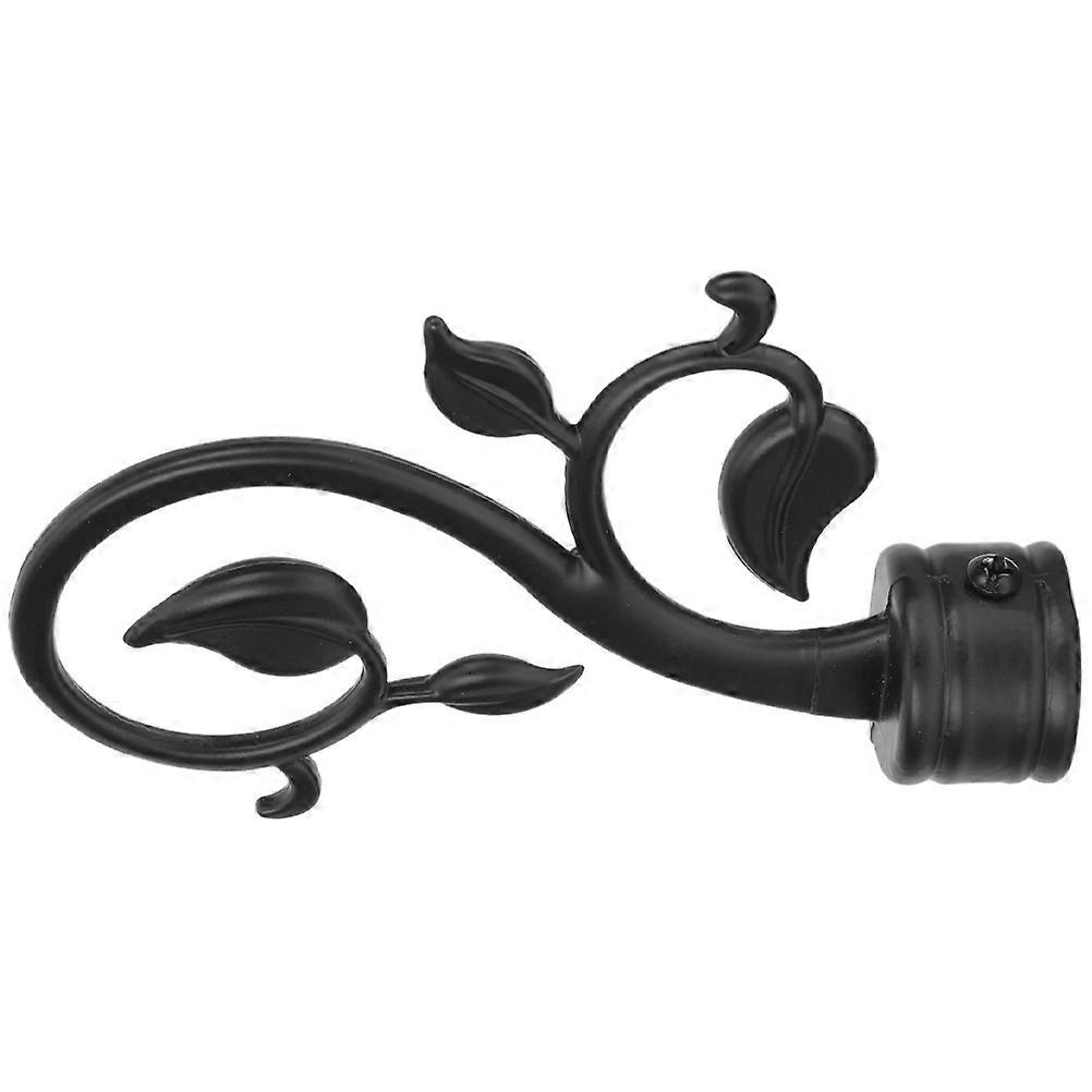 Black Decorative Curtain Rod Finials End Caps for Curtain Poles Easy Installation Replacement Holders for Home Window Treatments Accessories