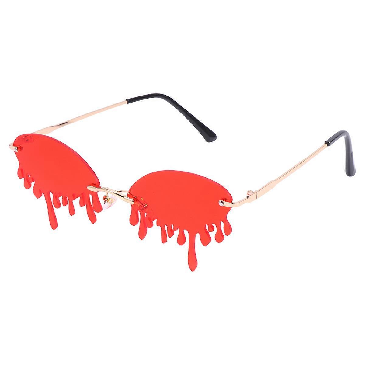 Stylish Funny Sunglasses Red Stage Show Party Props 1Pcs