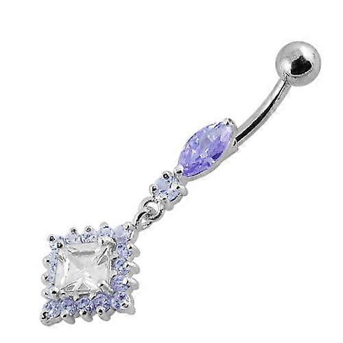 Diamond Shaped Fancy Dangling Belly Ring