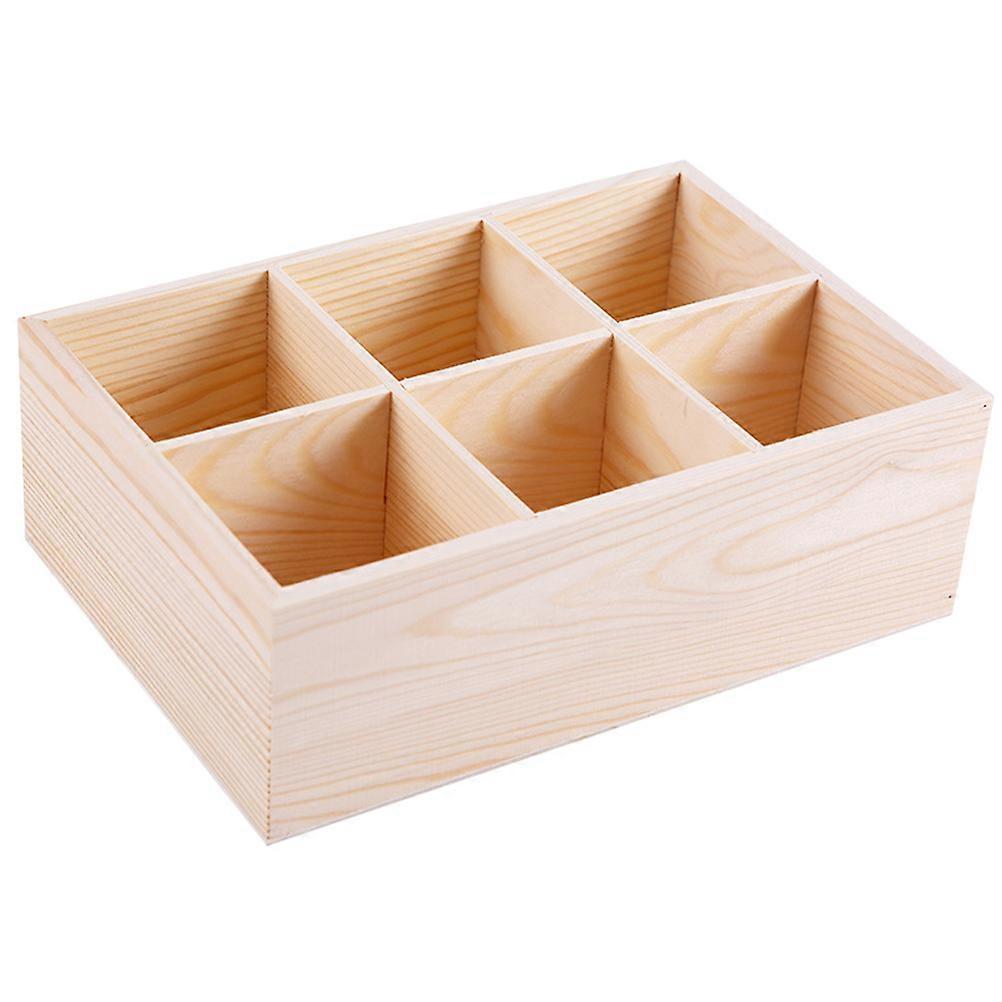 Wooden Crayon Box with Compartments Art Supply Organizer for Markers, Pencils, and Brushes Portable Storage Case for Painting Tools