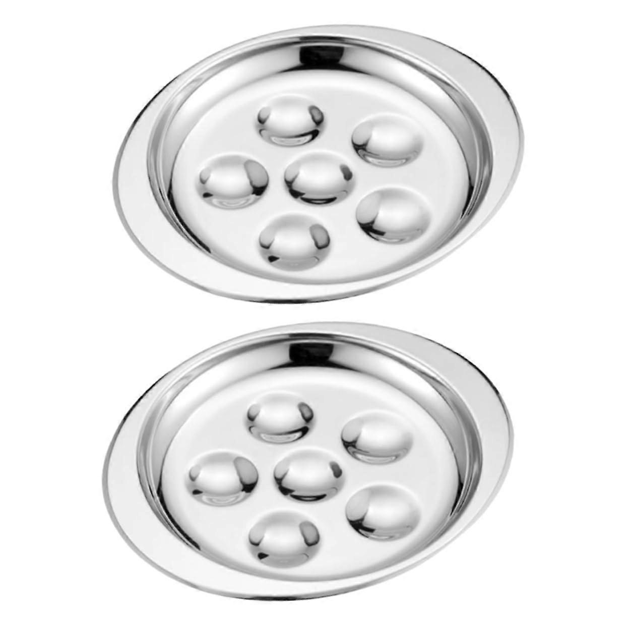 Escargot Baking Mould Plate 6-Hole Casserole Dish Set for Oven Roasting Seafood, Mini Snail Tray, Durable Ceramic