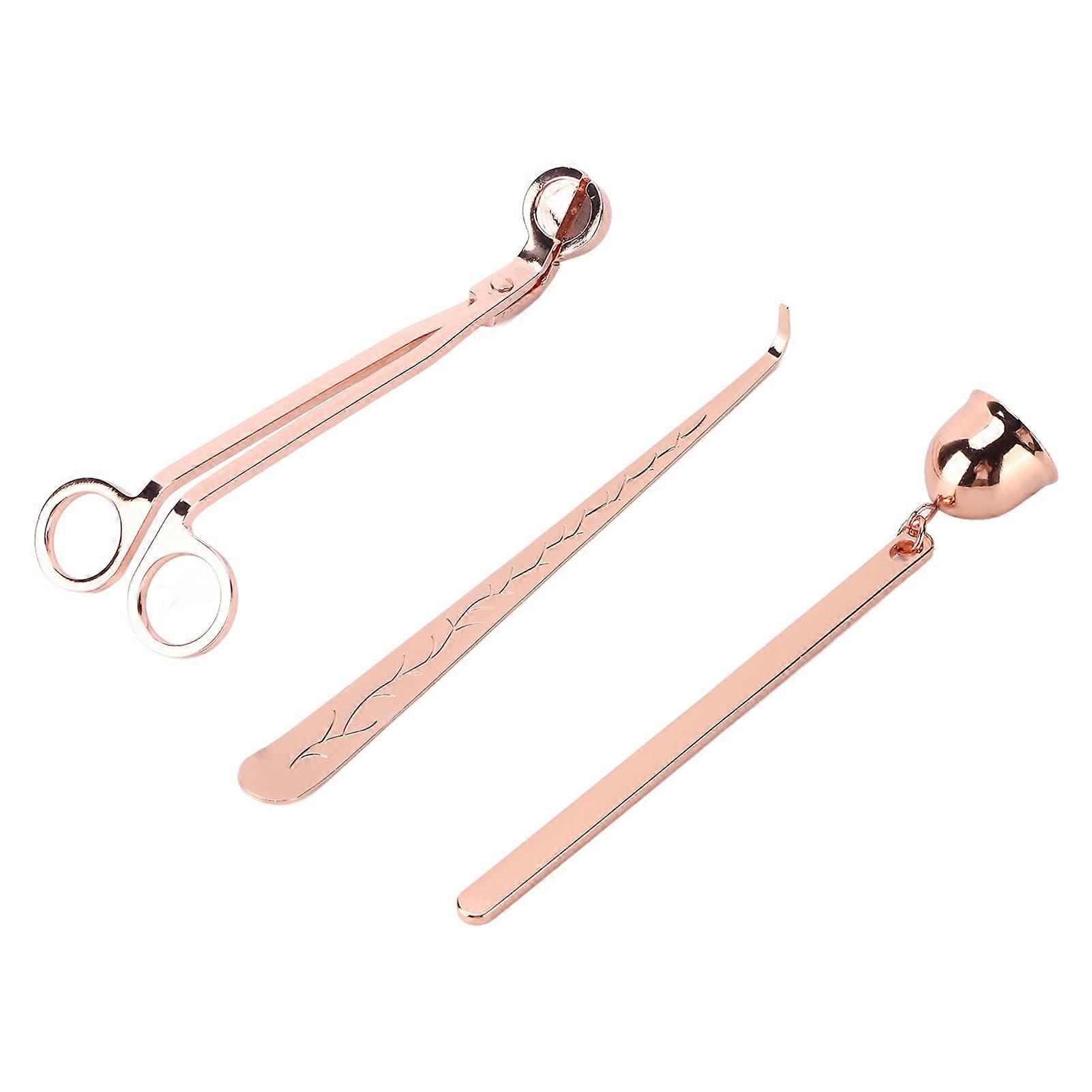 3-Piece Wick Cutter Tool Set for Candles and Scented Candles, Decorative Gift Accessory with Wick Extinguisher