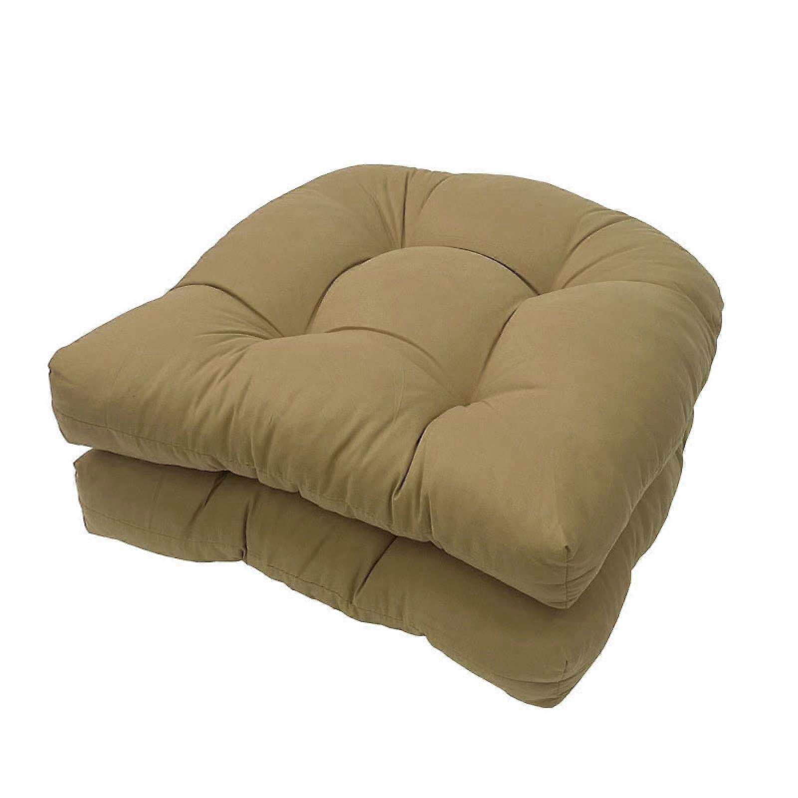 All-Weather U-Shape Seating Cushions Set of 2, Wicker Material for Indoor and Outdoor Use