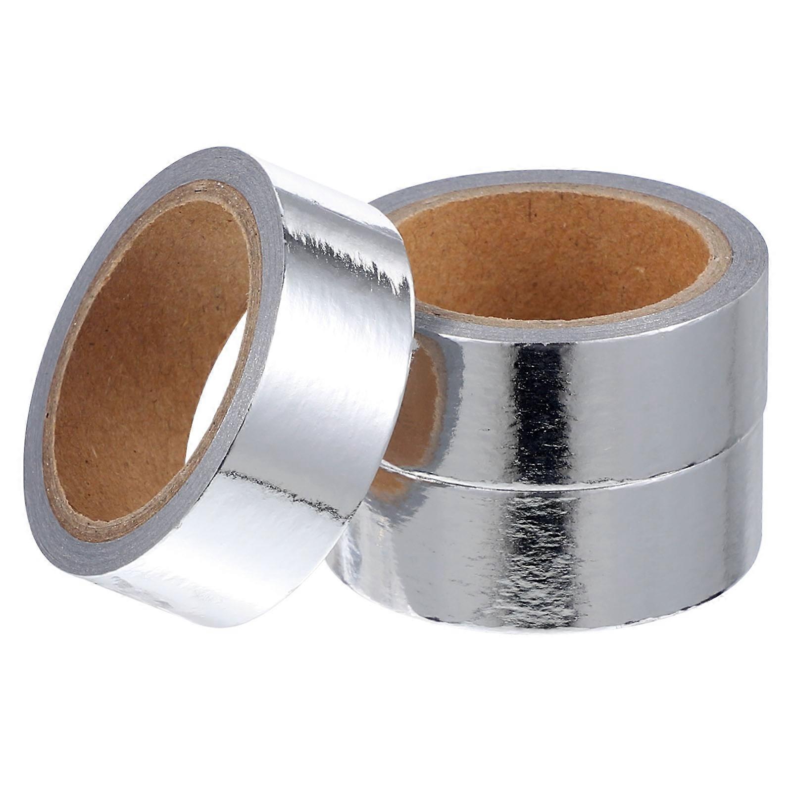 Diy Scrapbooking Tape Metallic Washi Tape Handbook Making Silver 4.20X4.20X1.60CM Adhesive 3 Rolls