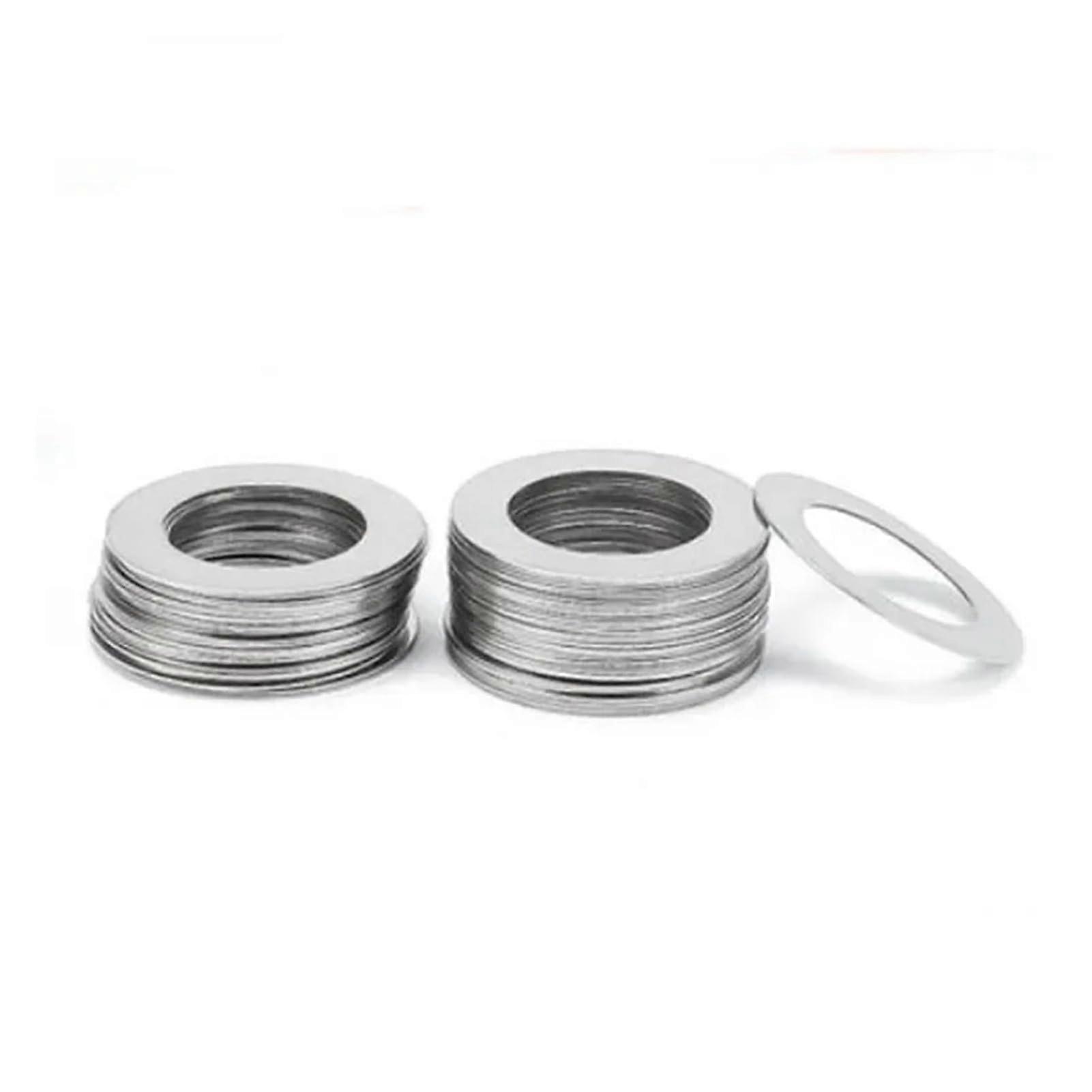 Countersunk Flat Gasket Rings Stainless Steel Ultra-Thin 0.1-1.0 mm Thickness M3-M40, 10-100 Pcs, M6x10 50 Pcs 0.2 mm