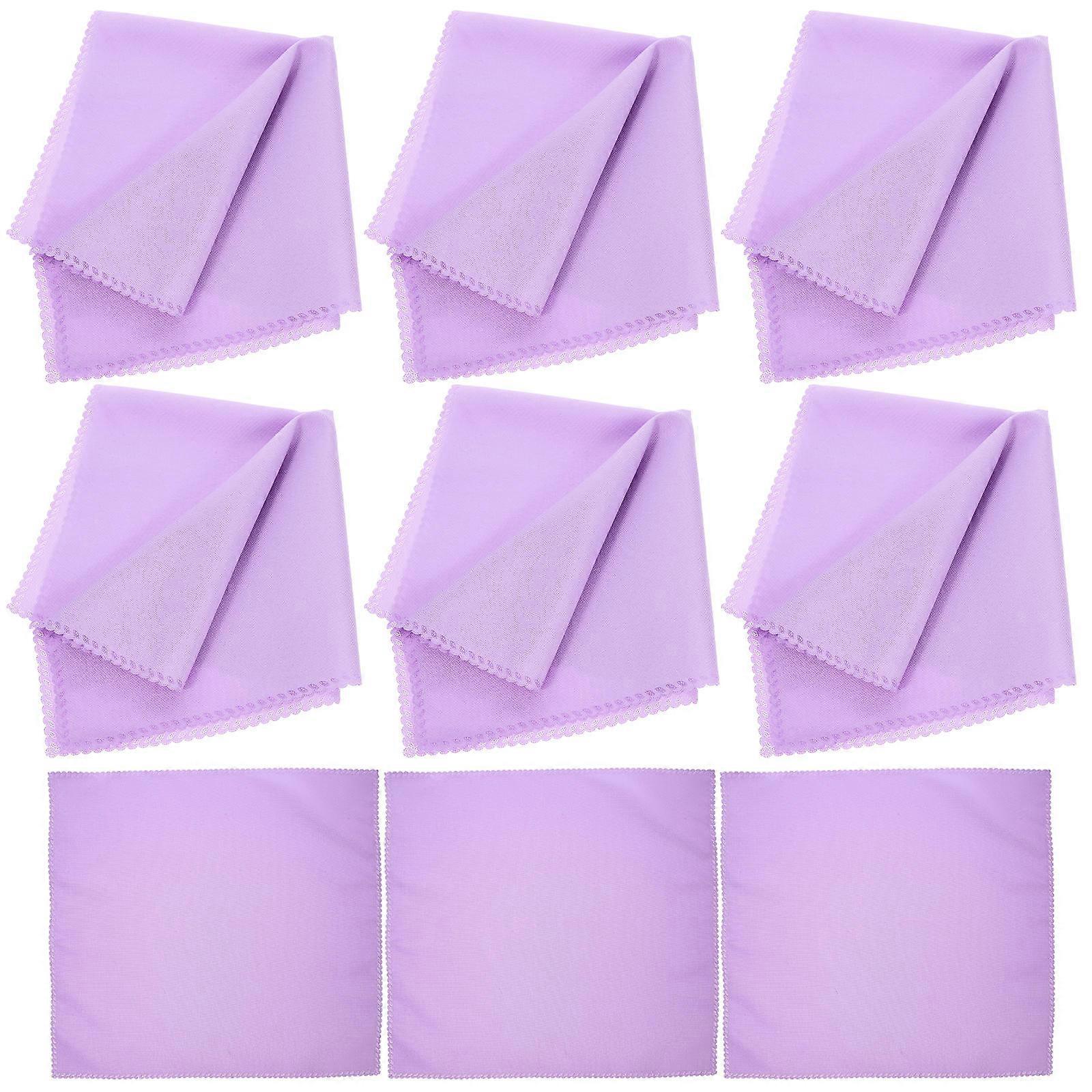 Serviette Napkins Bulk Dinner Napkins Cloth Square Solid Color Violet 48X48 Cm Table Decor For Guests 10Pcs