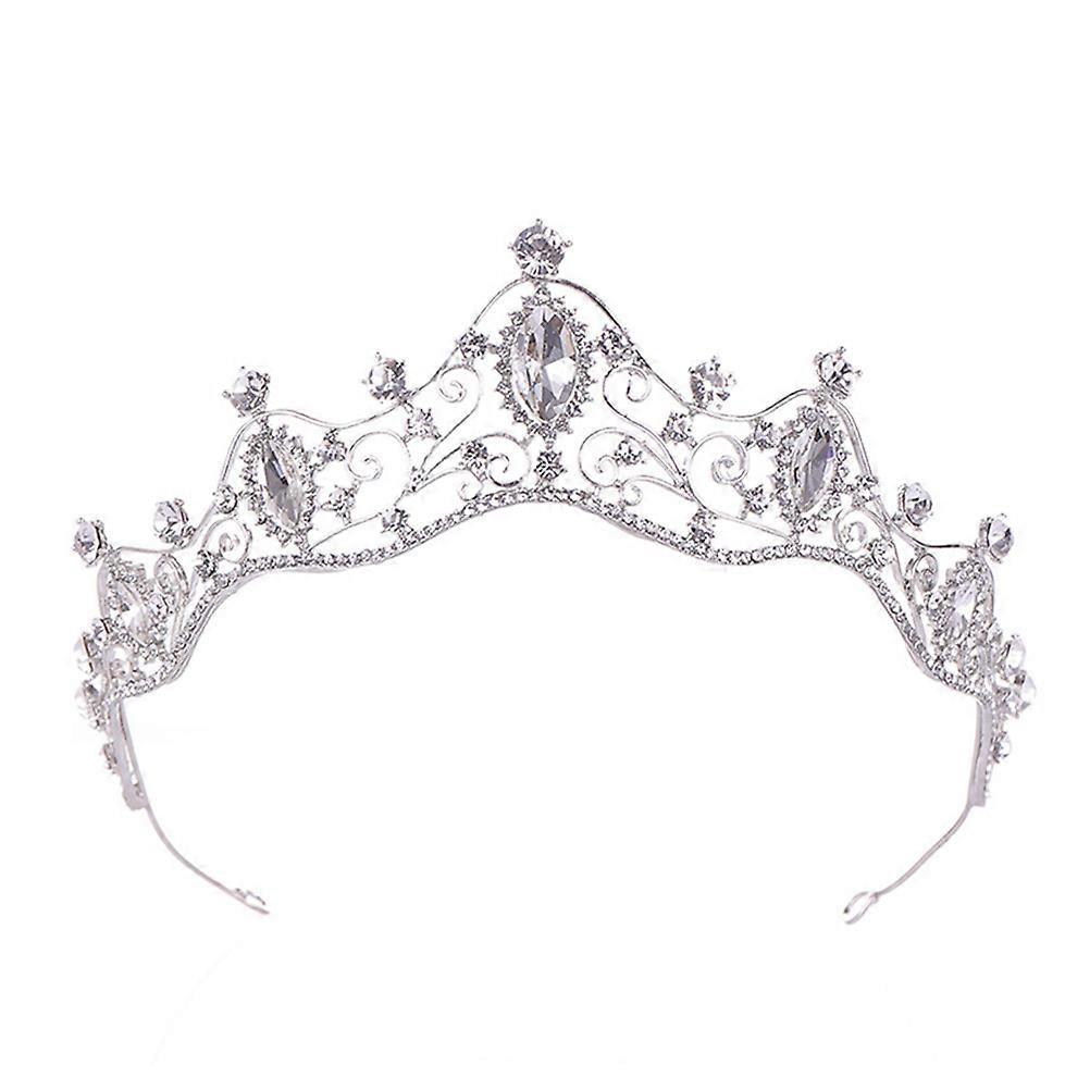 Silver Crown Headband for Girls 1Pcs Birthday Hair Accessory Headdress