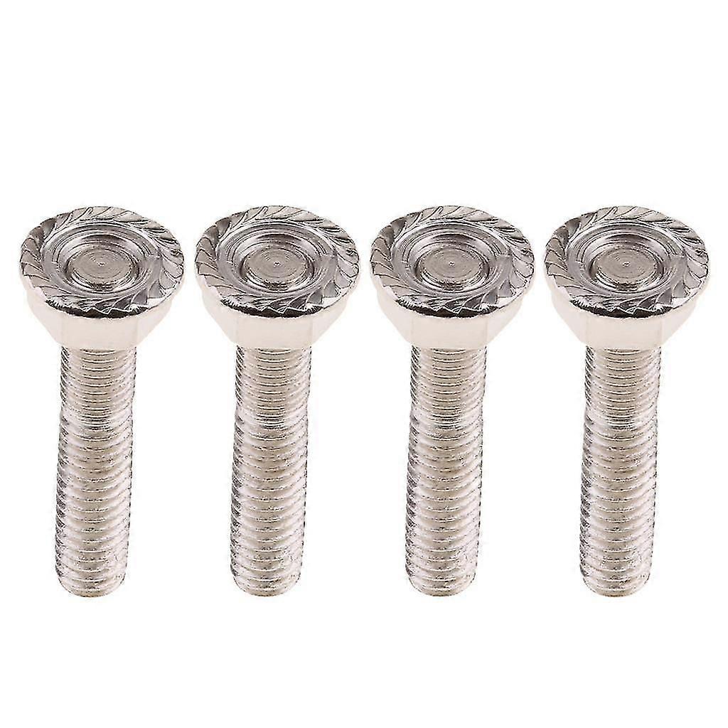 4pcs Silver M8 Bolt Exhaust Port Stud Nuts for Most   Motorcycles