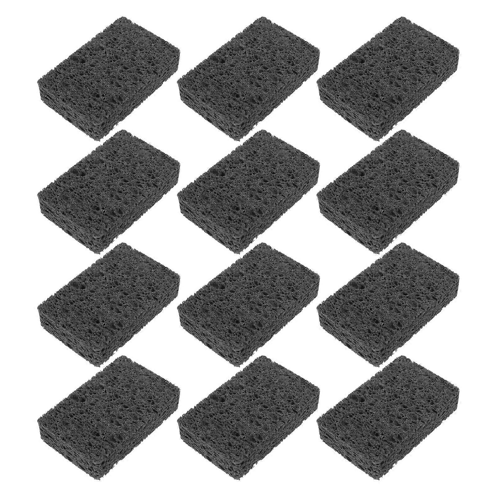 Household Cleaning Sponge Tool Kitchen Utensils Efficient Cleaning Reusability Rectangular 12Pcs