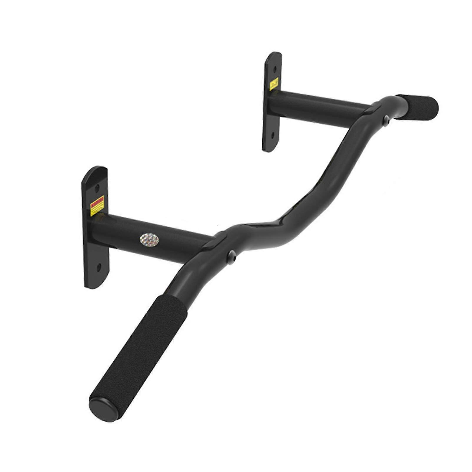 Wall Mounted Pull Up Bar with 2 Grip Positions, Heavy-Duty Dip Station, Power Tower for Strength Training, Screw Installation