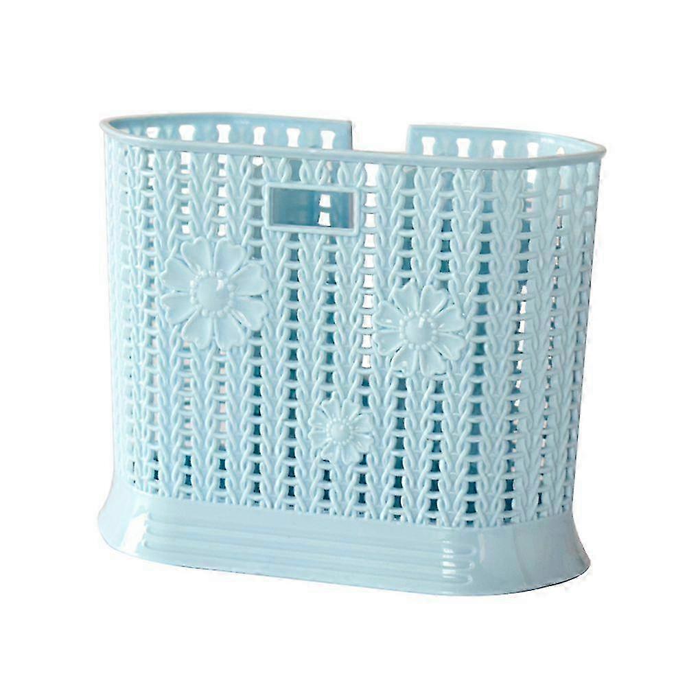 Tableware Storage Organizer Kitchen Tools Holder Box Drying Rack for Chopsticks Fork (Blue)