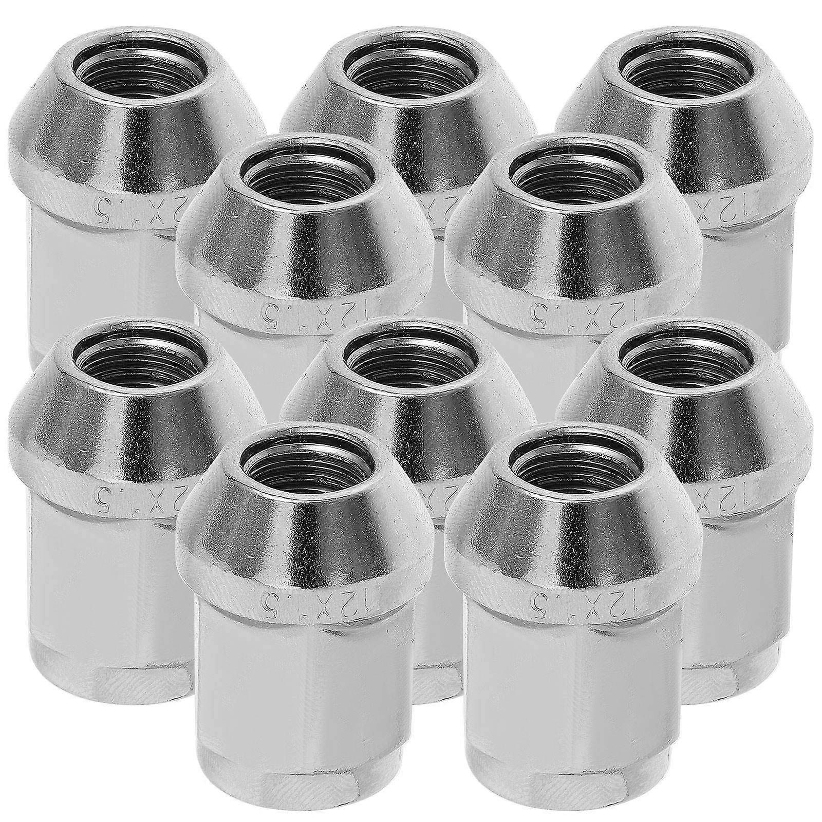 Lug Nut 10Pcs Wheel Lug Nut Replacement for Car Use Durable Metal
