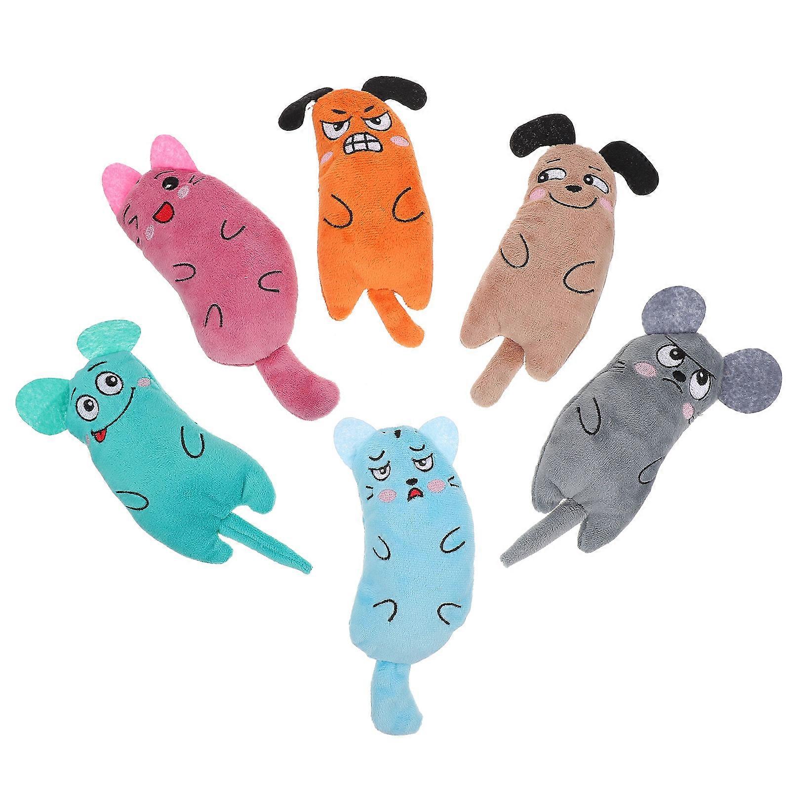 Kitten Chew Toy Hairball Removal Cat Chew Toys Pet Supplies Interactive Play 6Pcs