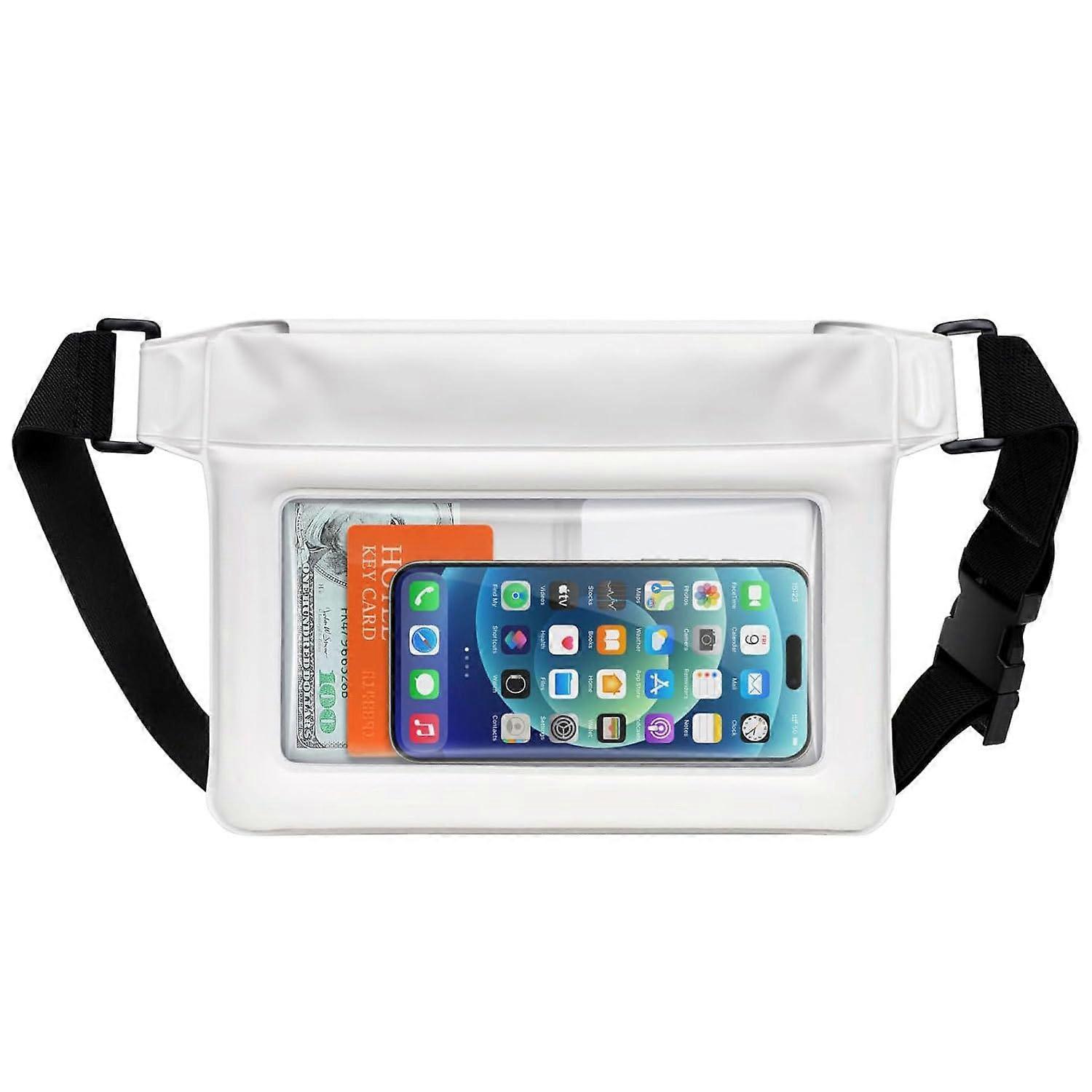 Floating hip bag for swimming, beach, kayaking and boating, waterproof, 1000 ml, white, 1 piece, one size, modern