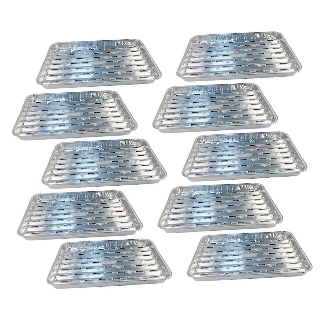 Set di pentole in alluminio antiaderente da 10 pezzi, bistecchiera, piatti di alluminio per cuocere e servire