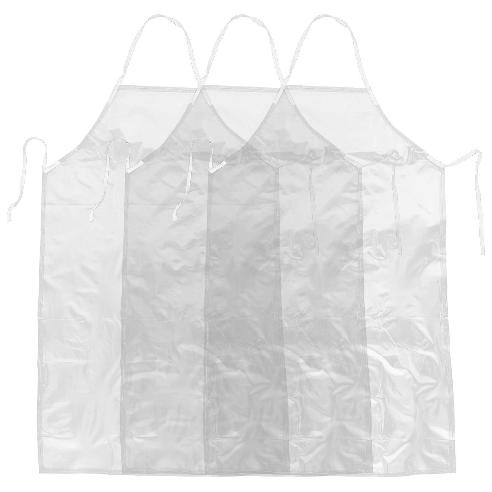 Transparent PVC Server Apron for Home Use Waterproof and 3 Pieces