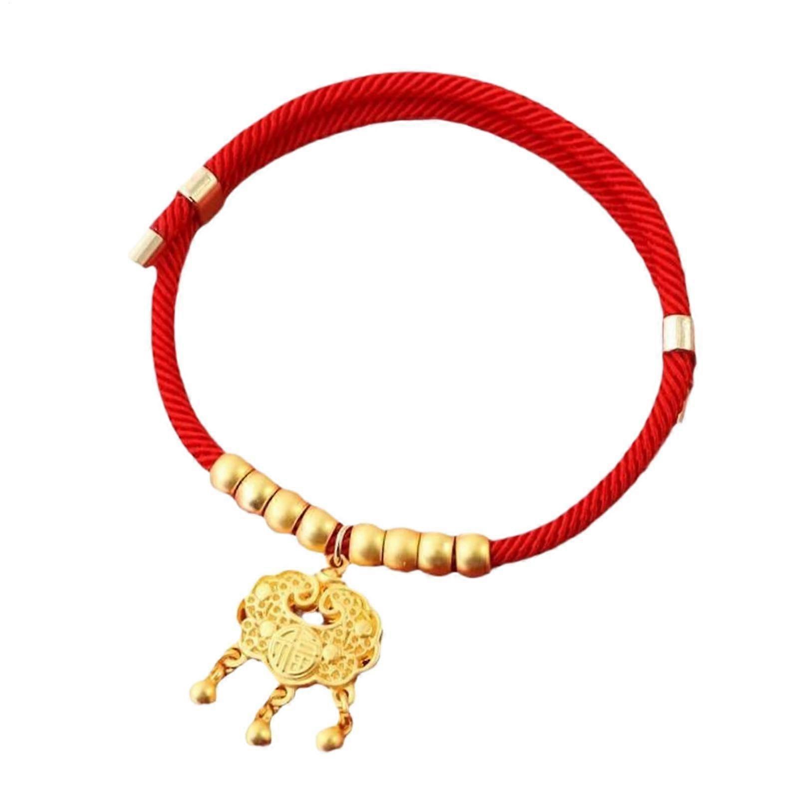 Year's Pet Collar Adjustable Cat Collar Necklace with Red Cord