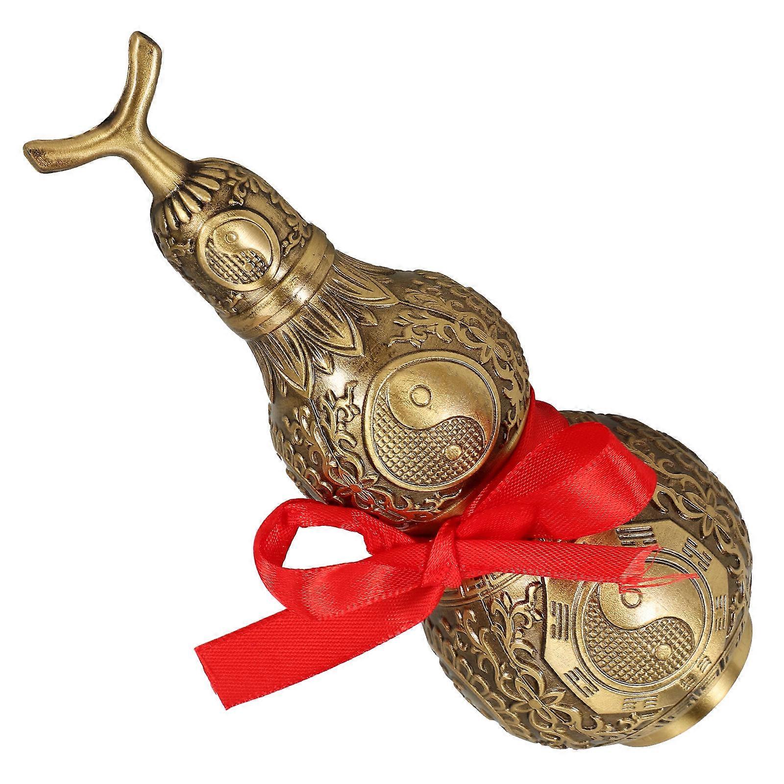 Gourd Shape Copper Adornment Evil Suppression Home Decor Traditional Culture Display 1Pack