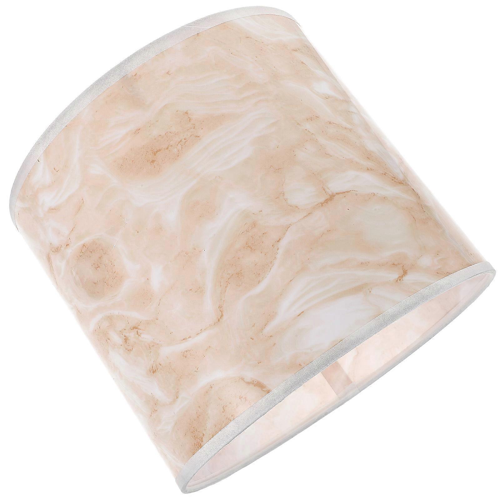 Light Shade Marble Pattern Lampshade Decorative Floor Lamp Shade Lamp Accessory Beige 22X22X20CM Softening Light 1Pcs