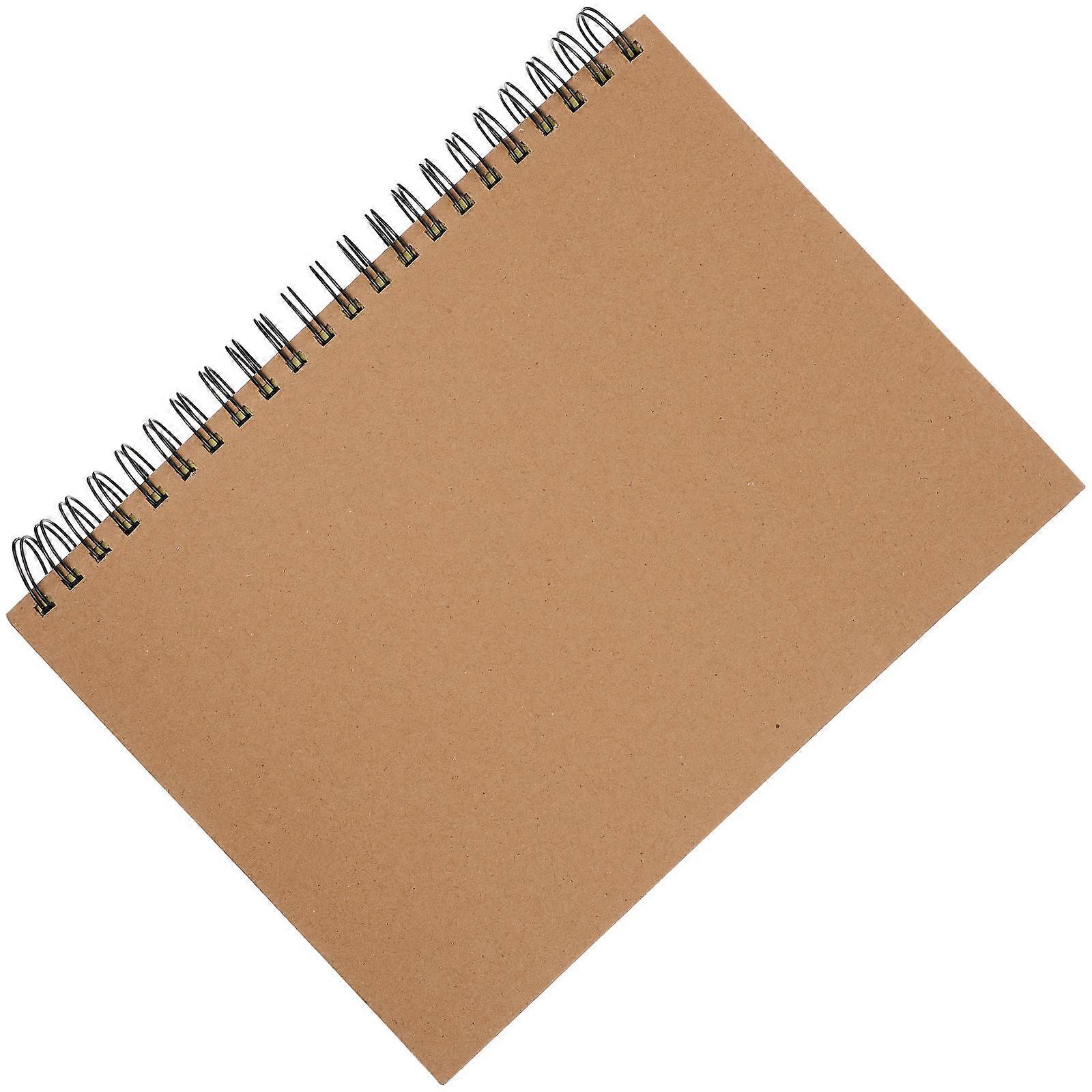 Plain Notebook For Painting Lovers Travel Sketching Blank Light Brown 60 Pages 29x21cm 1Pcs