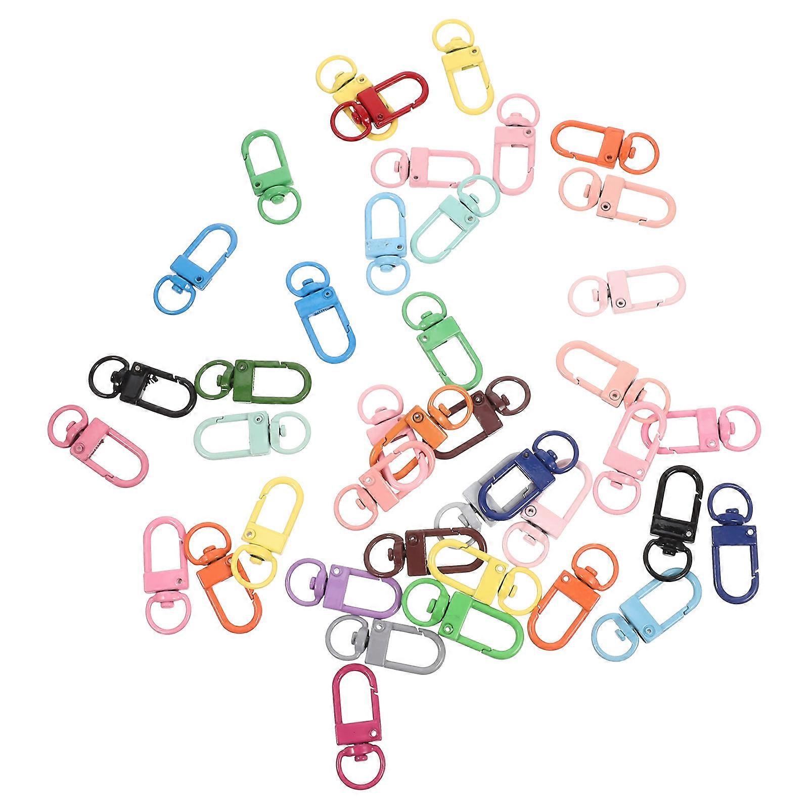 Metal Clasps For Hanging Swivel 360 Degrees Lanyards 3.2X1.2cm Fix Important Items 50Pcs