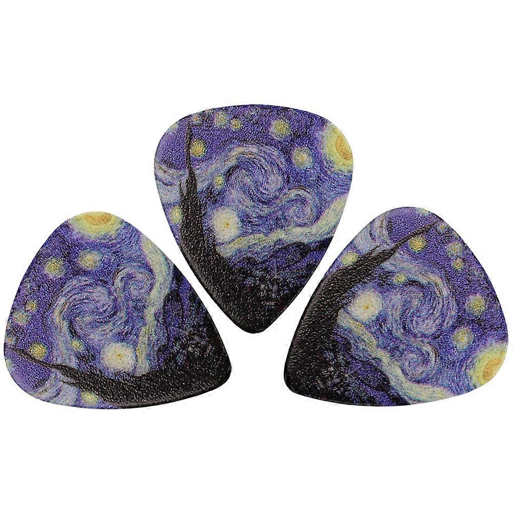 Ukulele Picks Starry Guitarists Comfortable Feel Assorted Color 6Pcs