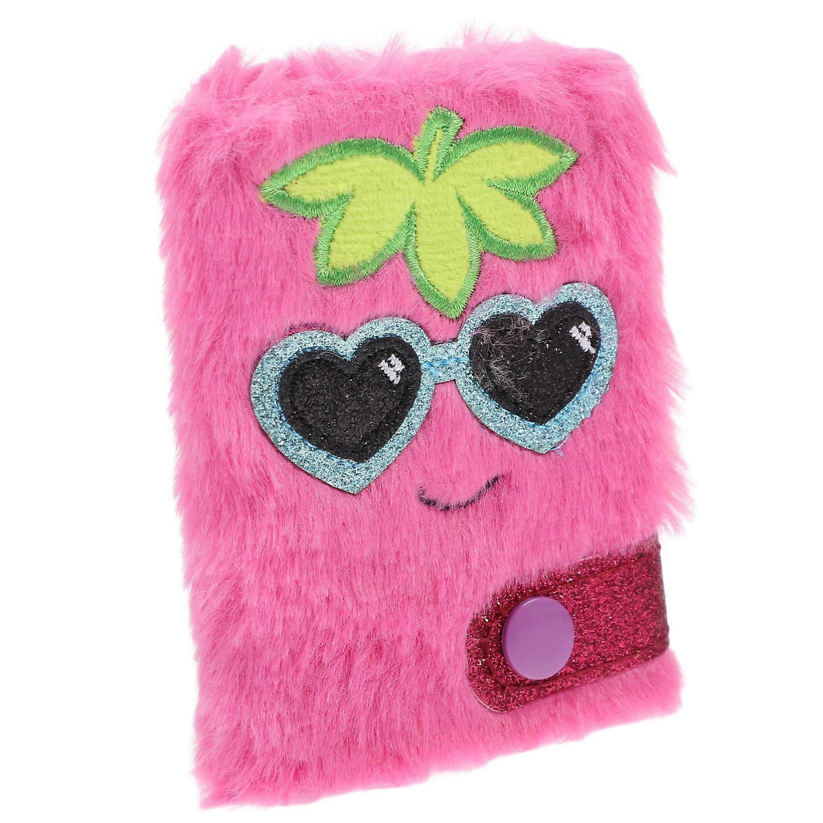 Plush Notebook Writing Accessories Cute Cartoon Diary With Plush Cover