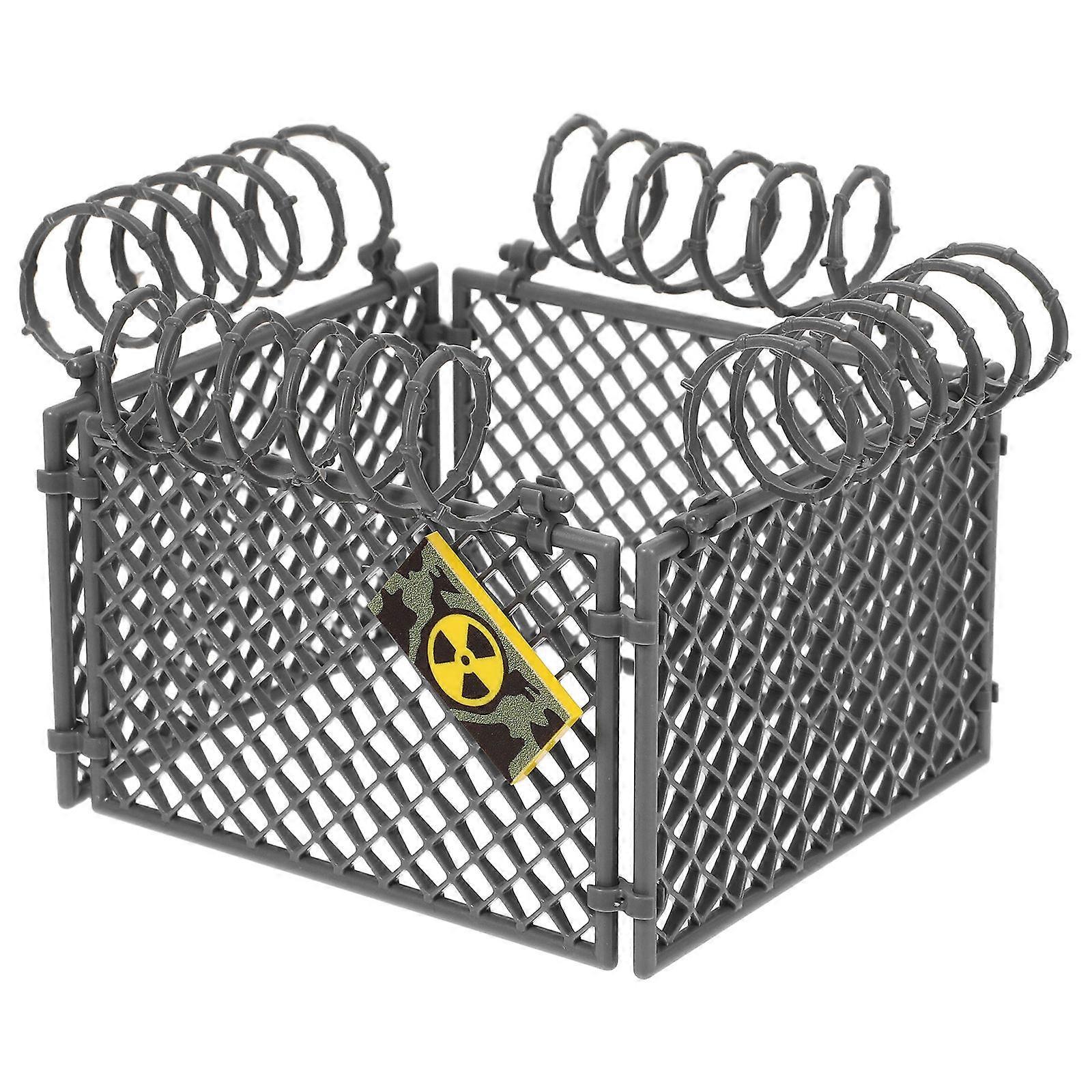 Miniature Farm Fence Diy Assembly Safety for DIY Scenes Farm Setups Grey 1Set