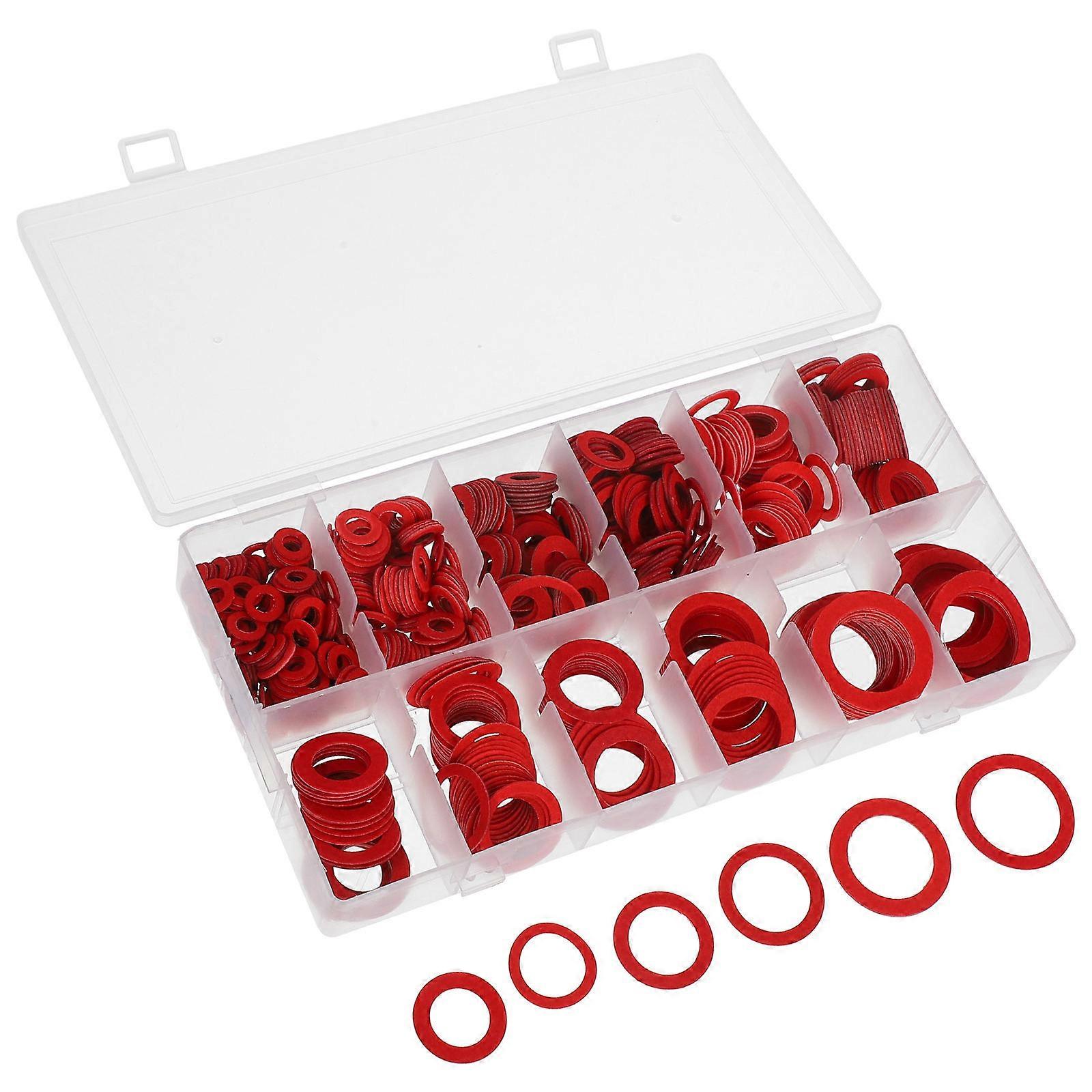 Washers For Insulation DIY Enthusiast Steel Paper Fiber Flat Washer Set In Various Sizes And Red Color 600Pcs