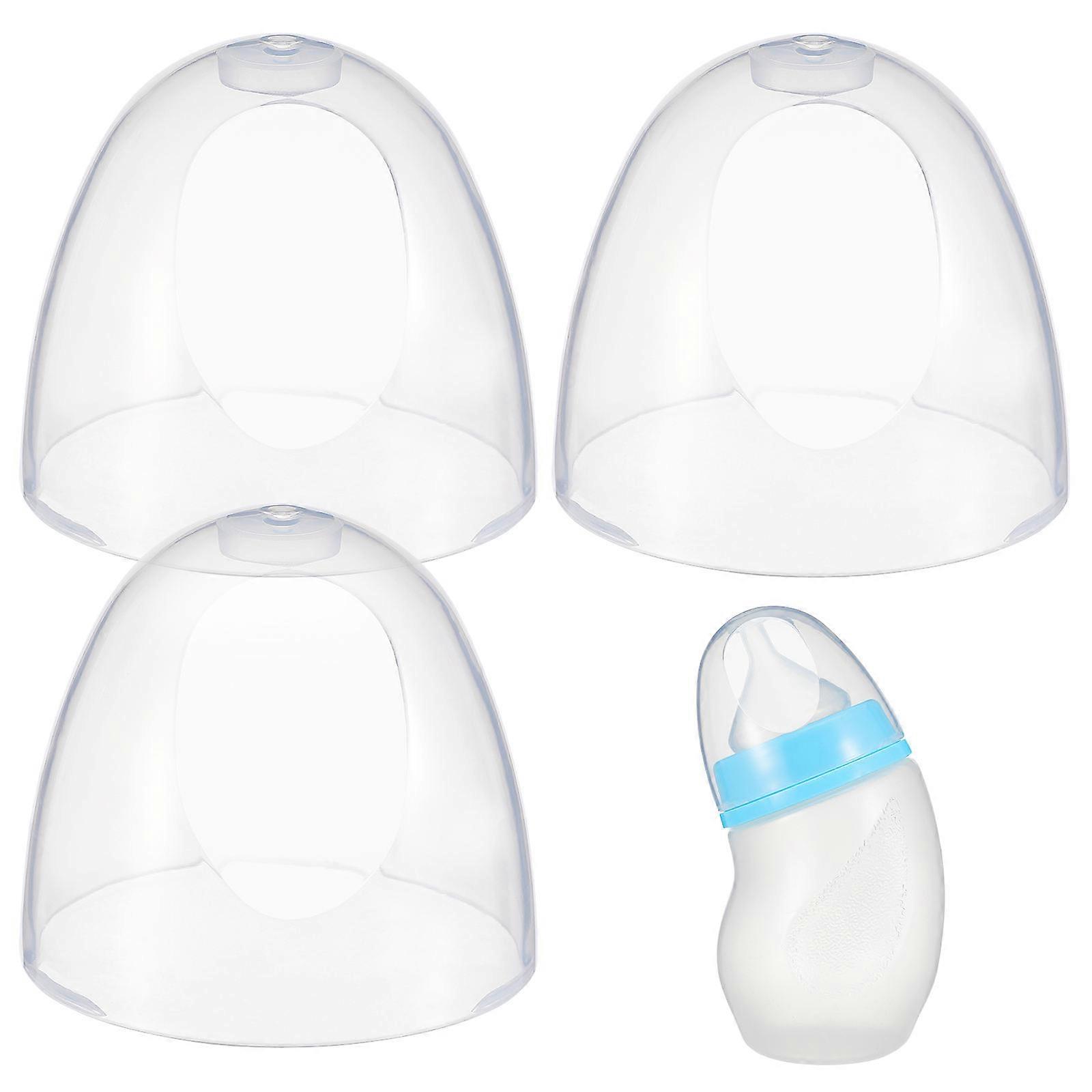 3pcs Clear Sturdy Bottle Caps for Milk Bottles – Leak Proof Lids for Easy Installation and Safe Use