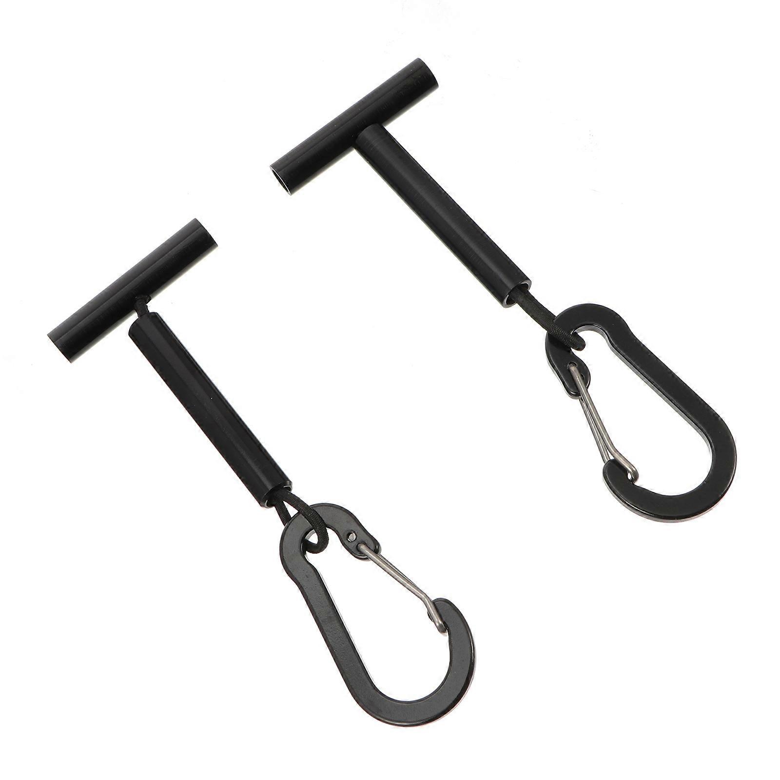 Lightweight Aluminum Tippet Line Holder with Buckle for Portable Fishing Line Storage and Easy Carry – Black Design for Anglers and Outdoor