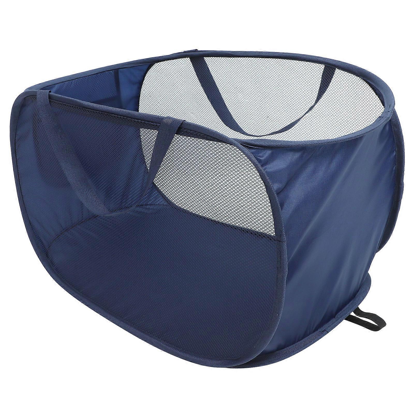 Foldable Dirty Laundry Basket Polyester Material Rectangular Shape Traveling Camping 58x36cm 1Set