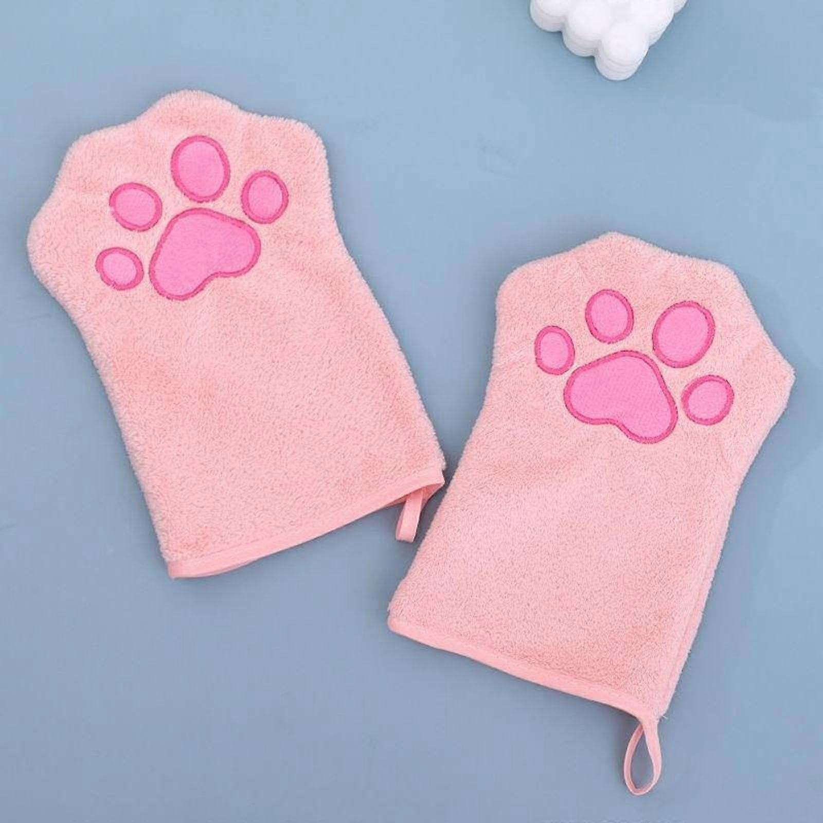 Soft, absorbent pet towel for small to large dogs, quickdrying towel, thick fabric with hanging loop, Pink 2