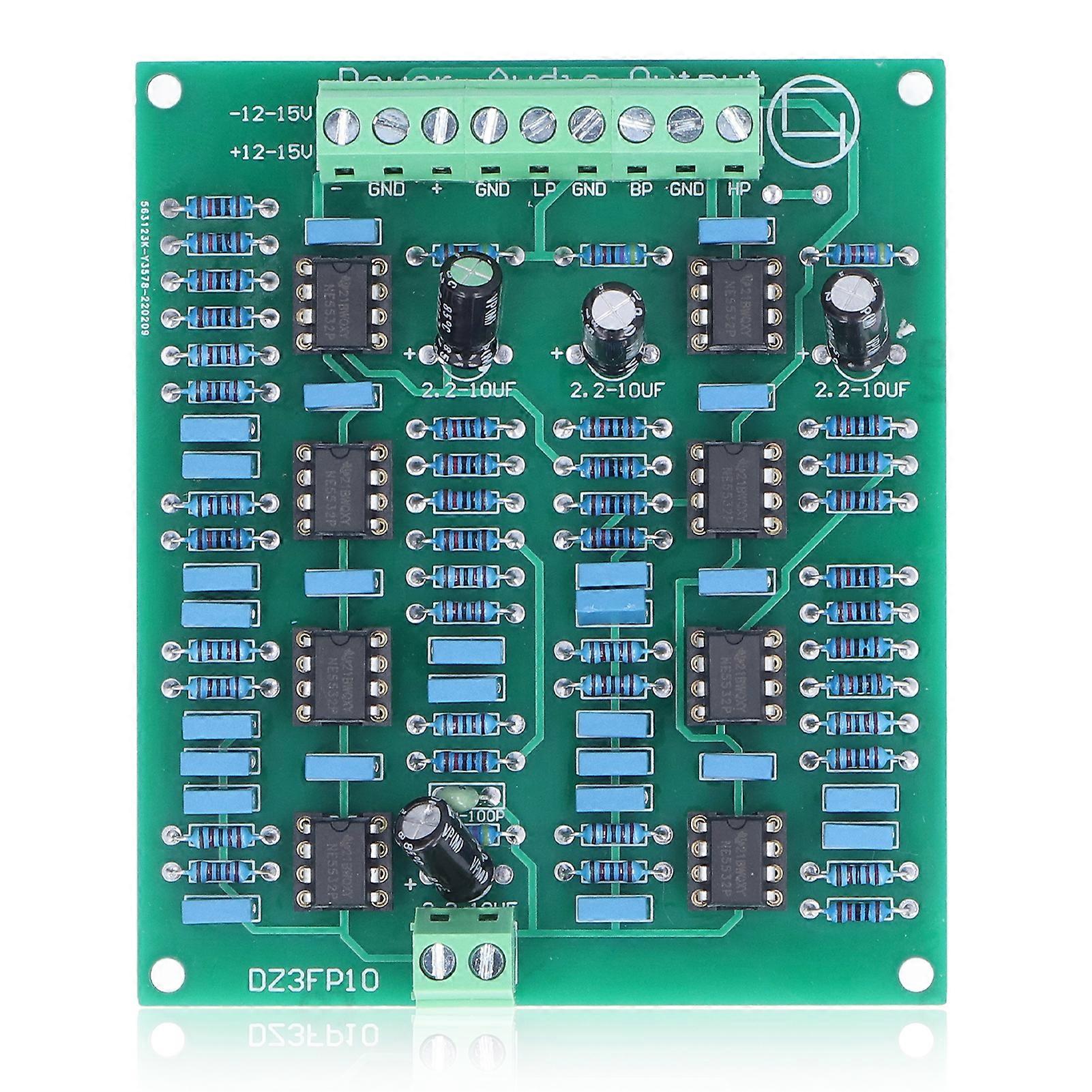 Preamp Module Preamplifier 3 Channel NE5532 Adjustable Treble Midrange Bass Output