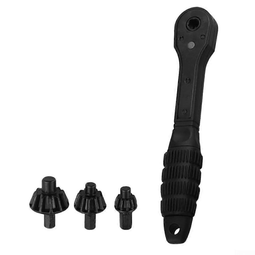 Optimized ratchet wrench specifically designed to work efficiently in various sizes of drill chucks.
