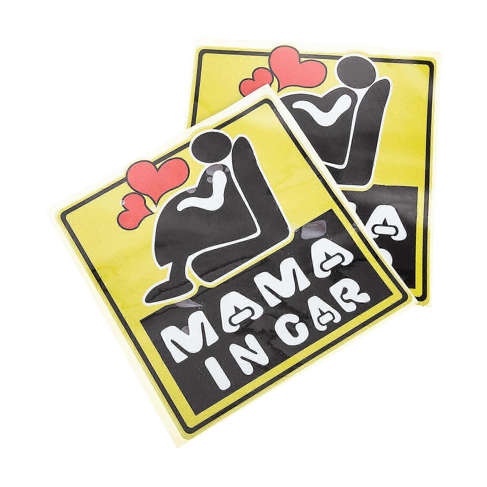 Pvc Car Sticker Covers Flaws Drivers With Pregnant Rectangular 14x13cm 2 Sheets