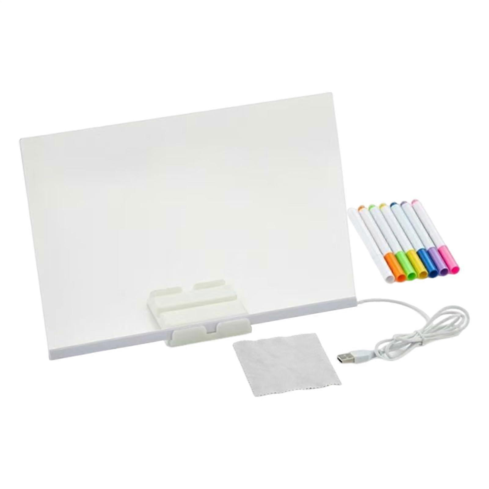 LED Drawing and Writing Board Illuminated Drawing Board for Painting, Portable Reusable Drawing Tool for Classroom, Home, Kindergarten