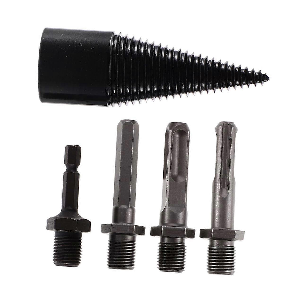 5piece split wood drill bit, performance carbonrich firewood drill bit with various bits for efficient splitting of wood logs