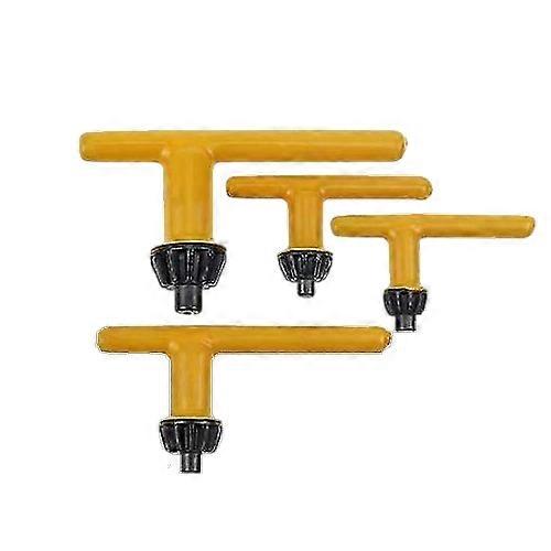 Steel Drill Chuck Key Set 4 Pieces T Handle Grip