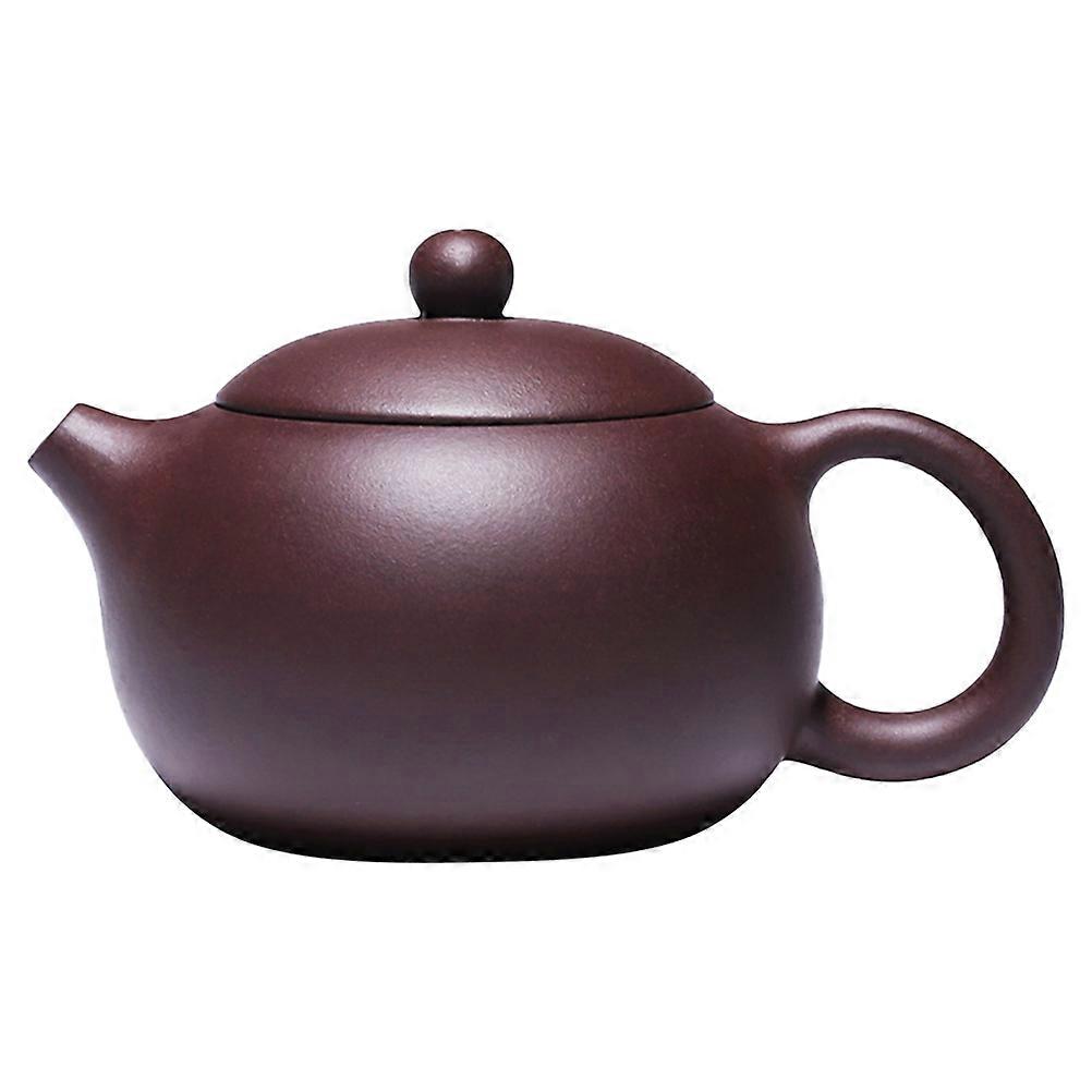 Traditional Chinese Zisha Teapot Purple Sands Material Coffee Color Large Capacity 350ml
