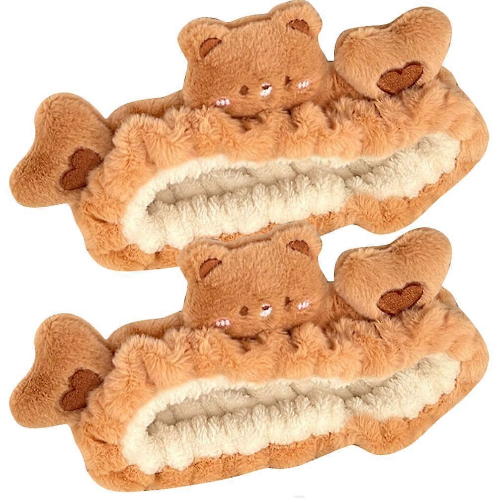 Adjustable Elasticity Bear Headbands For Women Mask Application 2Pcs