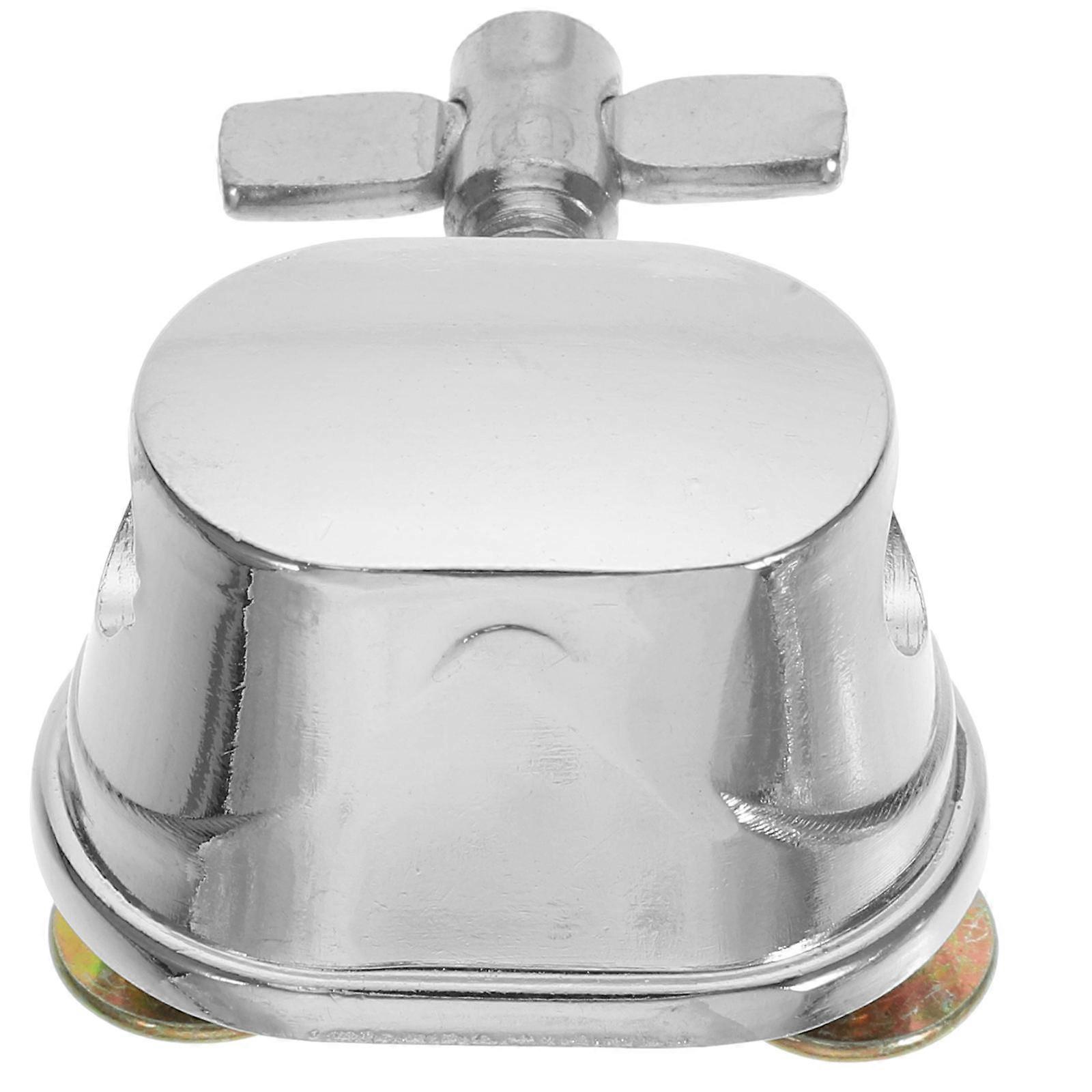 Tom Drum Mount Bracket Silver Plated Iron Height Adjustment Practical Design 1Pack