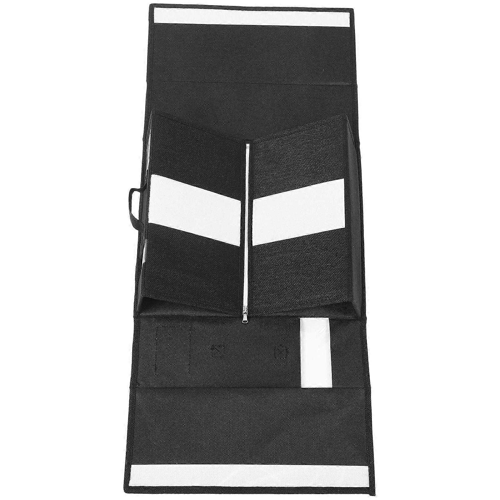 Bed Sheet Organizer Folding Storage Box for Blanket with Zipper Closure