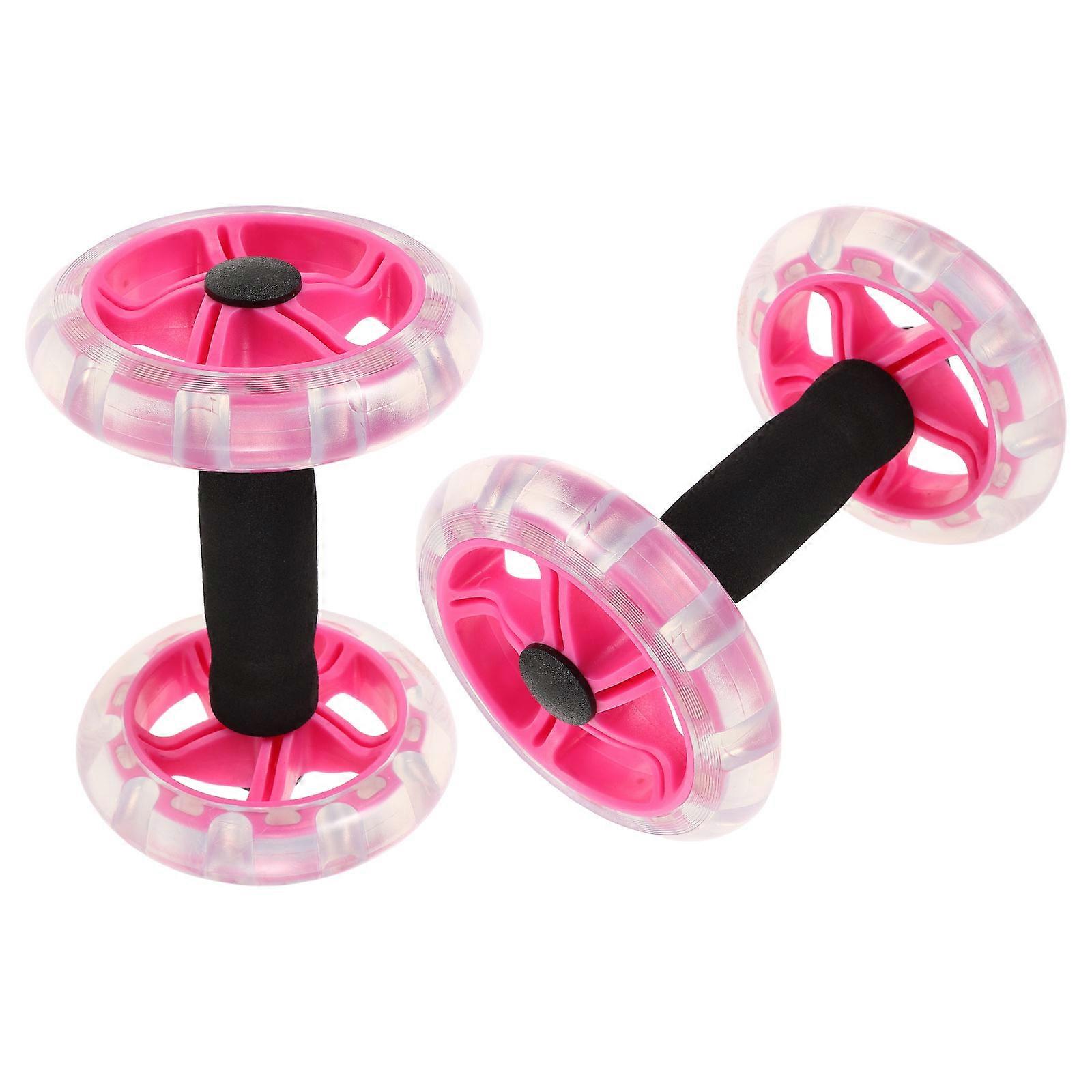 2pcs Abdominal Wheel Roller Workout Equipment Core Exercise Double Wheel Home Use Ab Roller Wheel