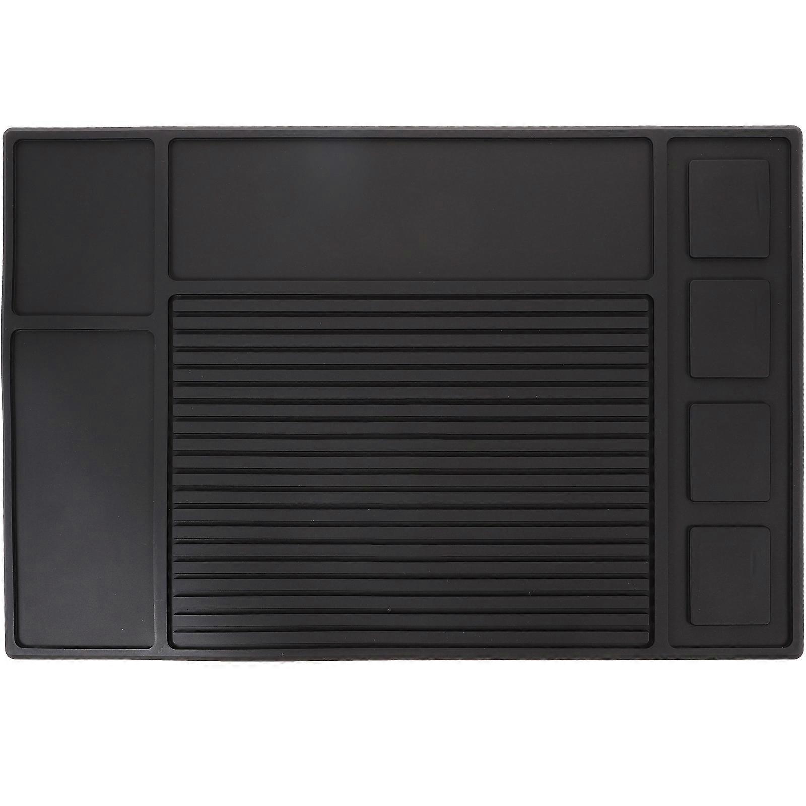 وسادة لصالون الشعر حصيرة حلاقة عدم الانزلاق أداة تصفيف الشعر تخزين منظم سيليكون 45x30 سم أداة تخزين 1 مجموعة