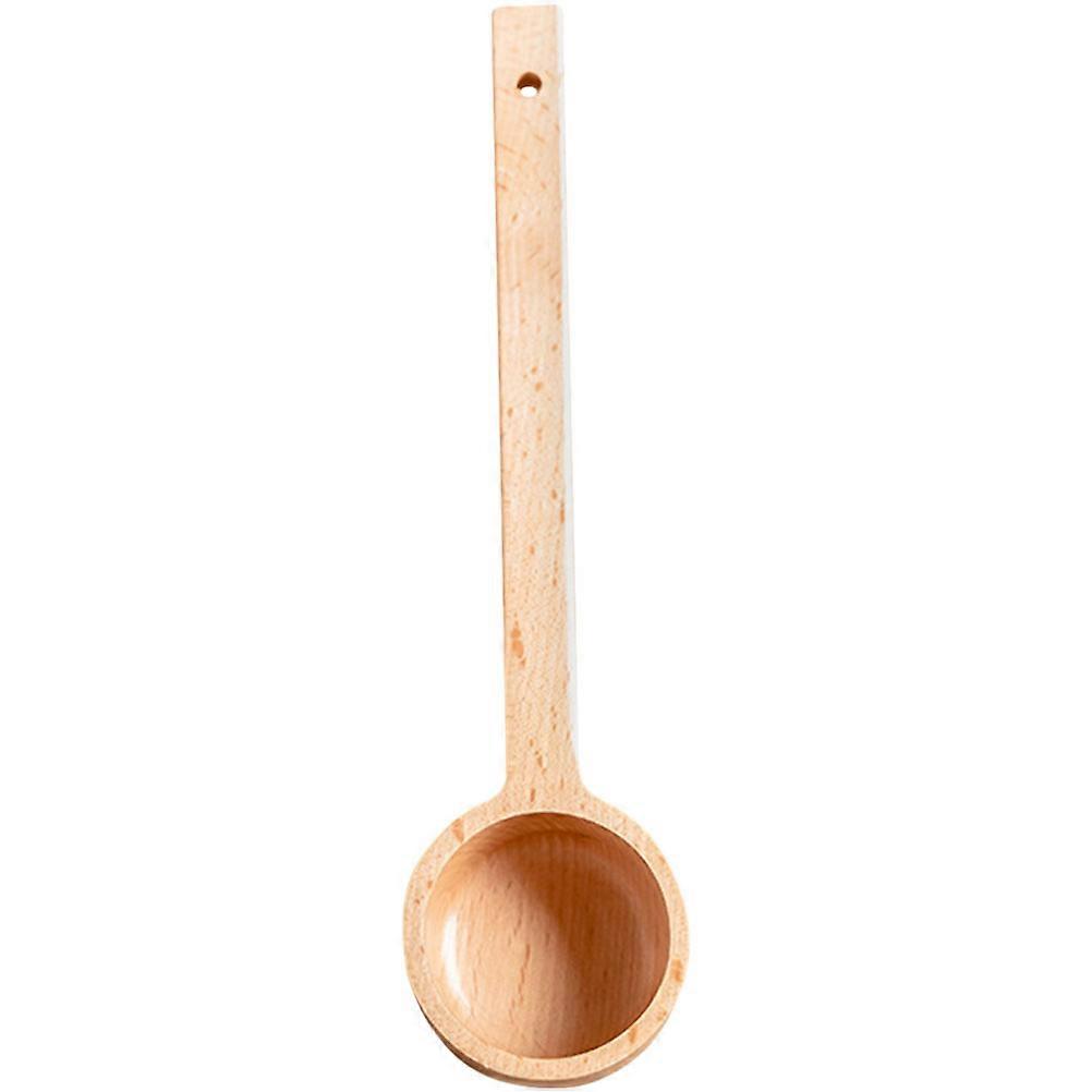 Multifunctional Kitchen Cooking Spoon Beech Wood Grain Extraction Culinary Tools 27X6CM 1Set